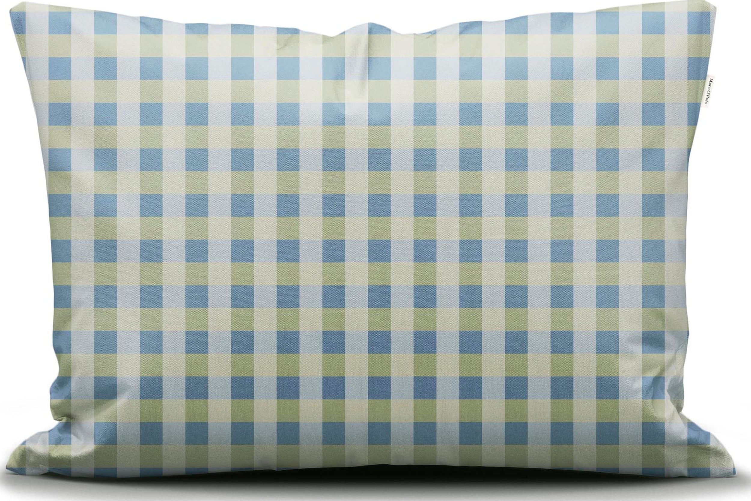 Poszewka na poduszkę Gyda w kratkę 60 x 70 cm zielono-niebieska