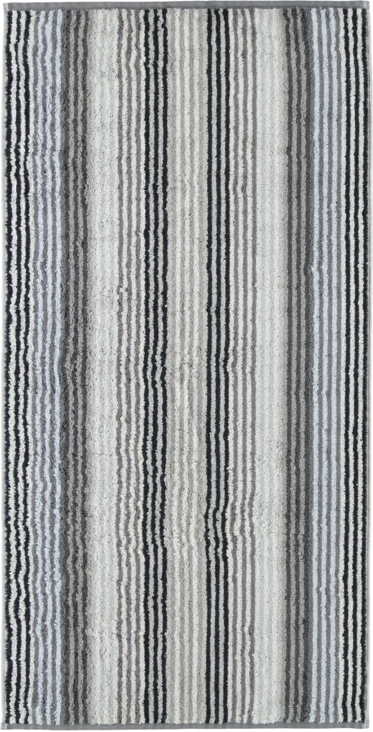 Ręcznik Unique w pasy 70 x 140 cm antracytowy