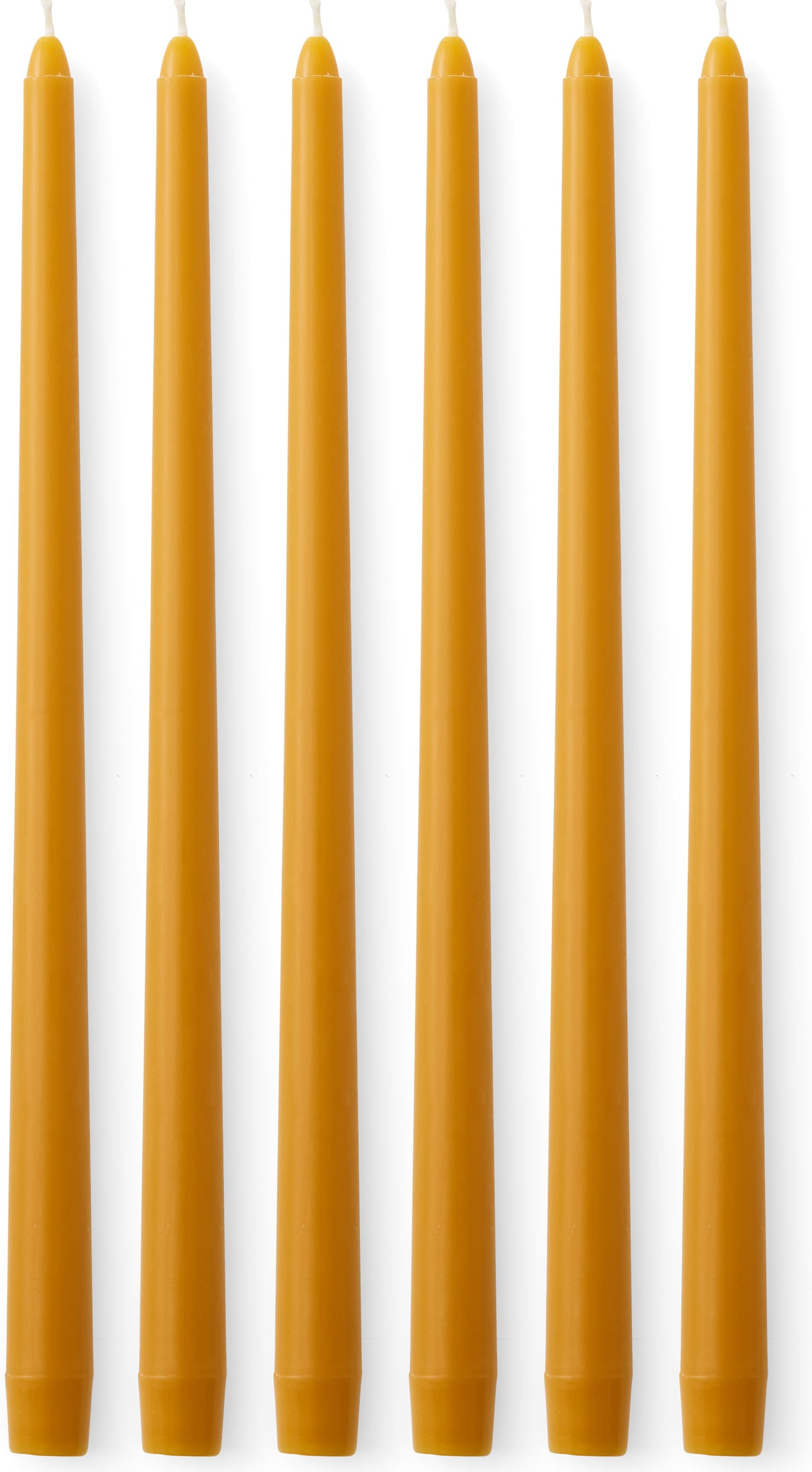 Świece Spire Smooth ochra 6 szt.