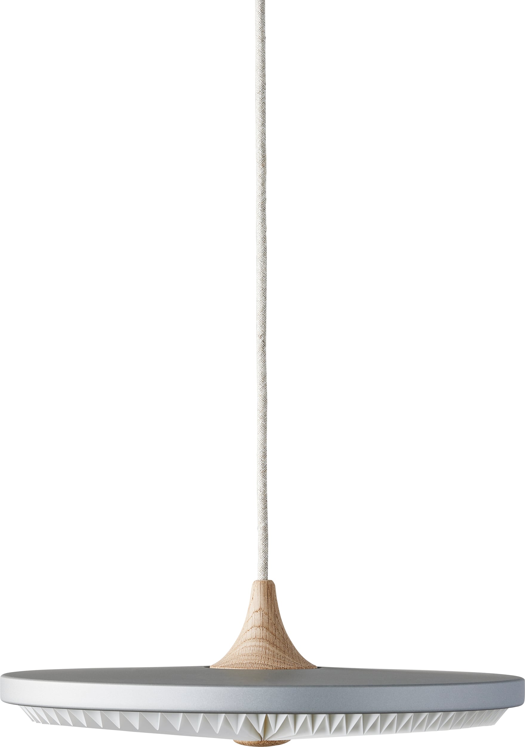 Lampa wisząca Soleil S srebrna jasny dąb