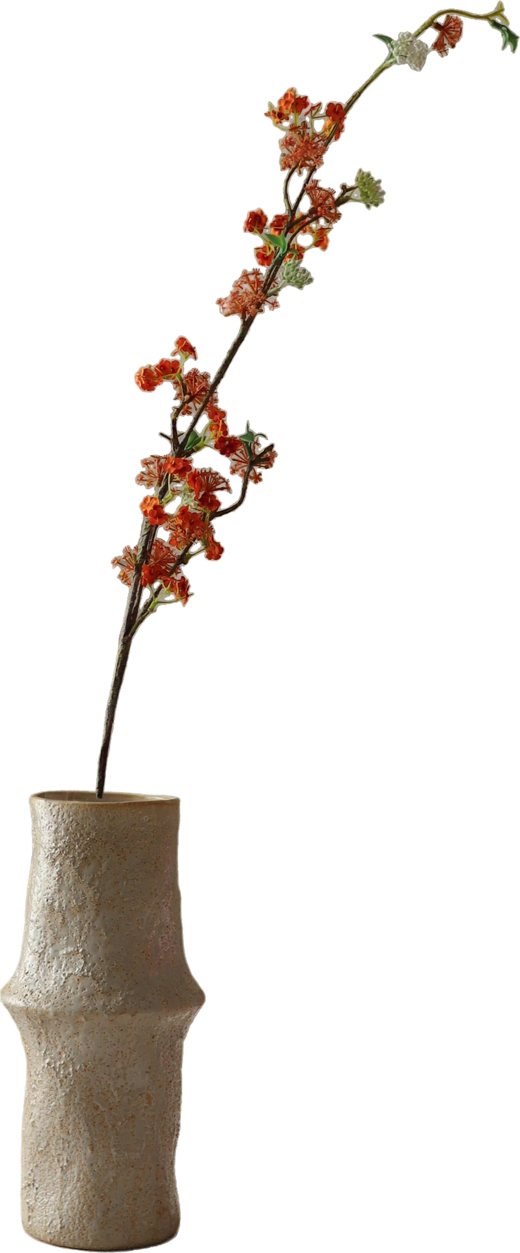 Gałązka sztuczna Botane wierzba 104 cm pomarańczowa ośnieżona