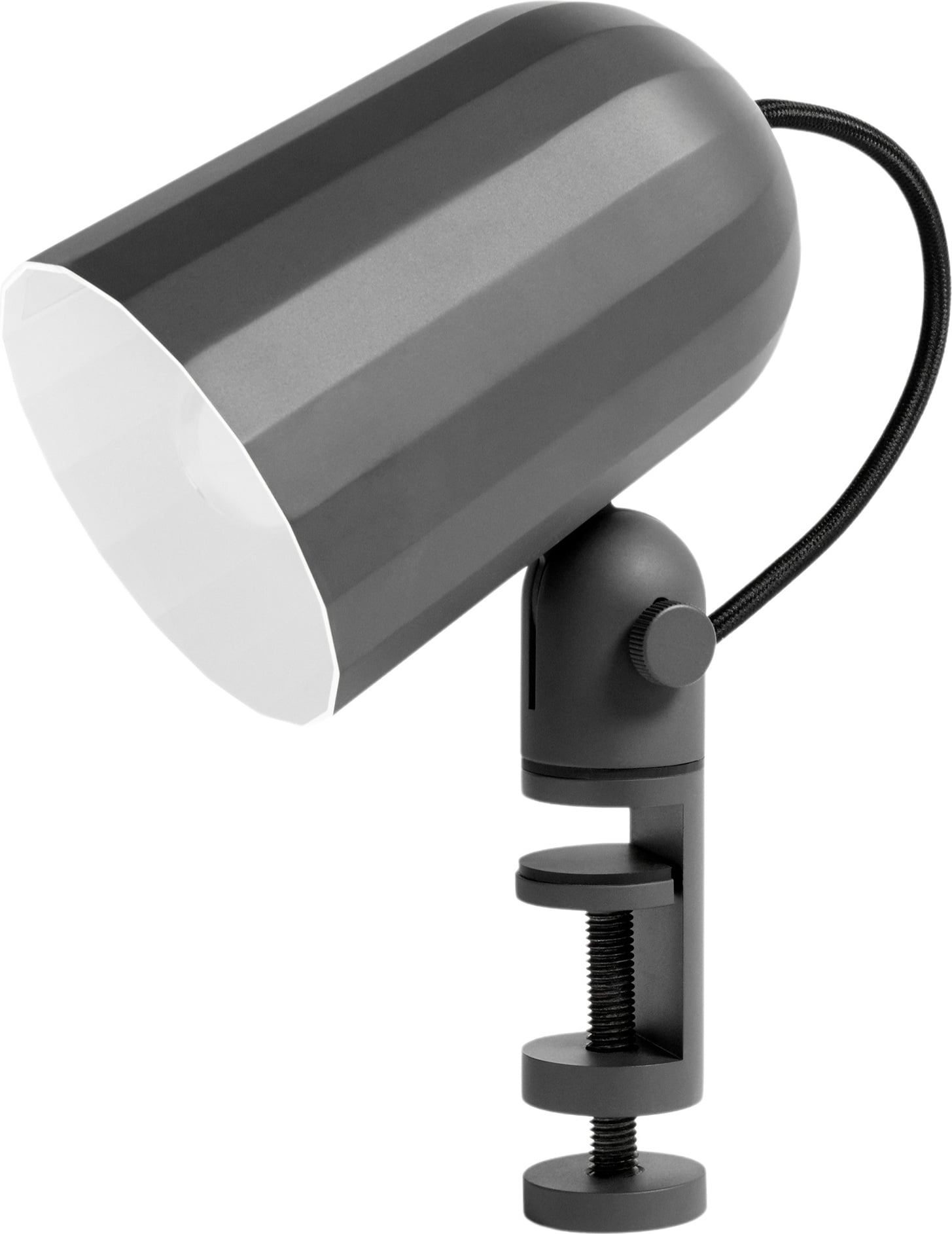 Lampa biurkowa Noc Clip ciemnoszara z mocowaniem