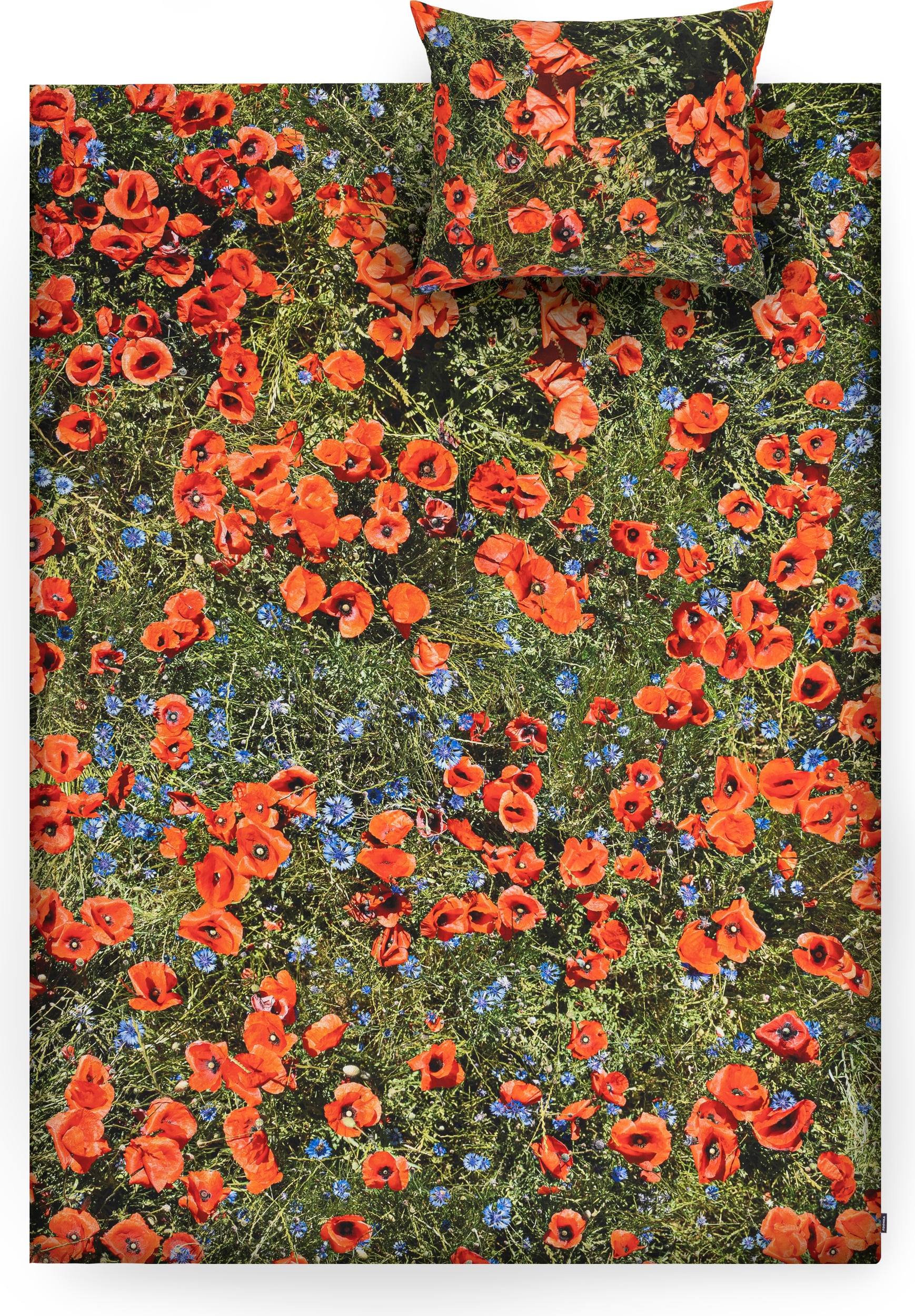 Pościel Hayka maki 135 x 200 cm pojedyncza z poszewką na poduszkę 70 x 80 cm