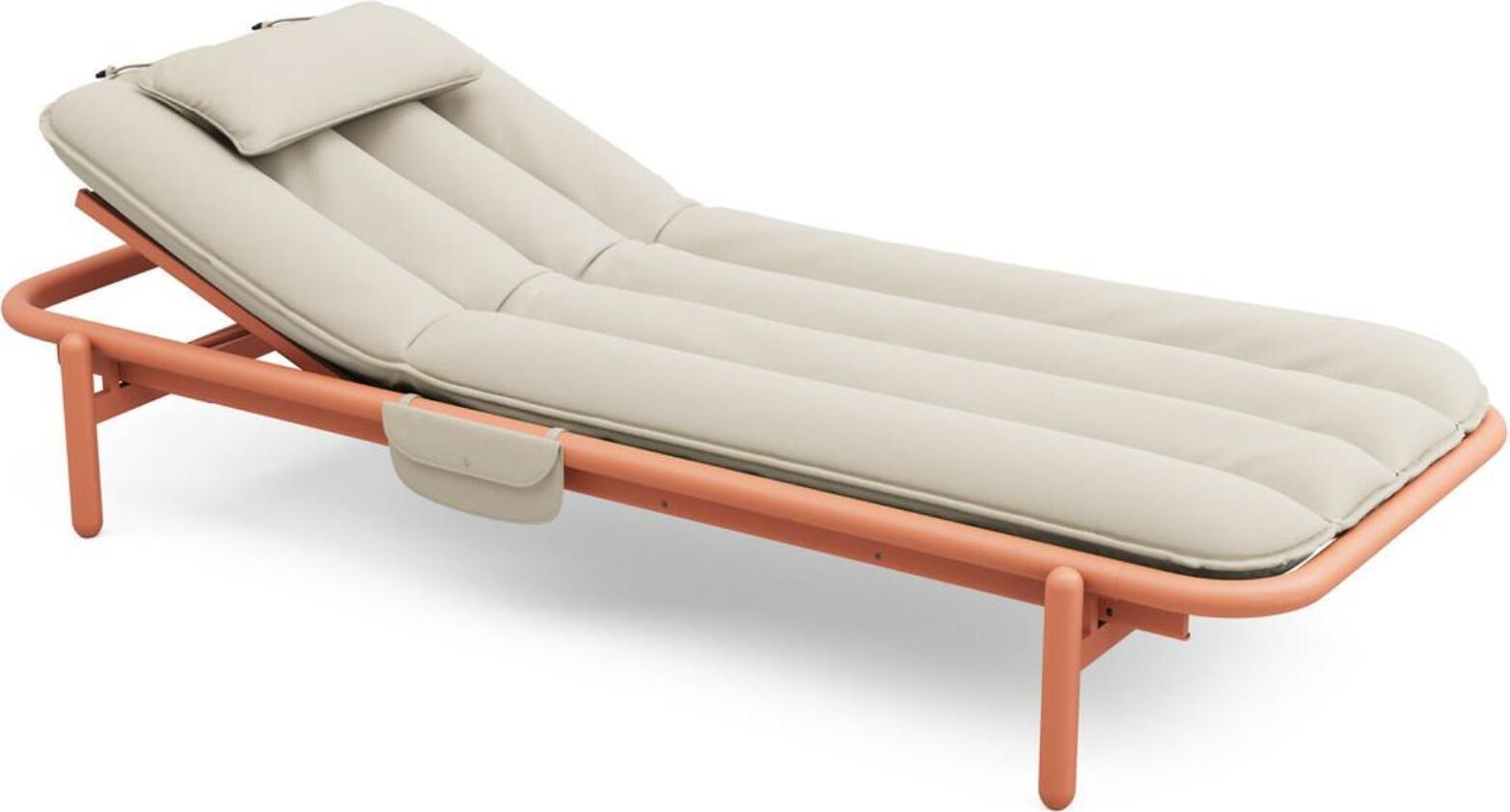 Leżanka ogrodowa Sunbun Terracotta beżowa