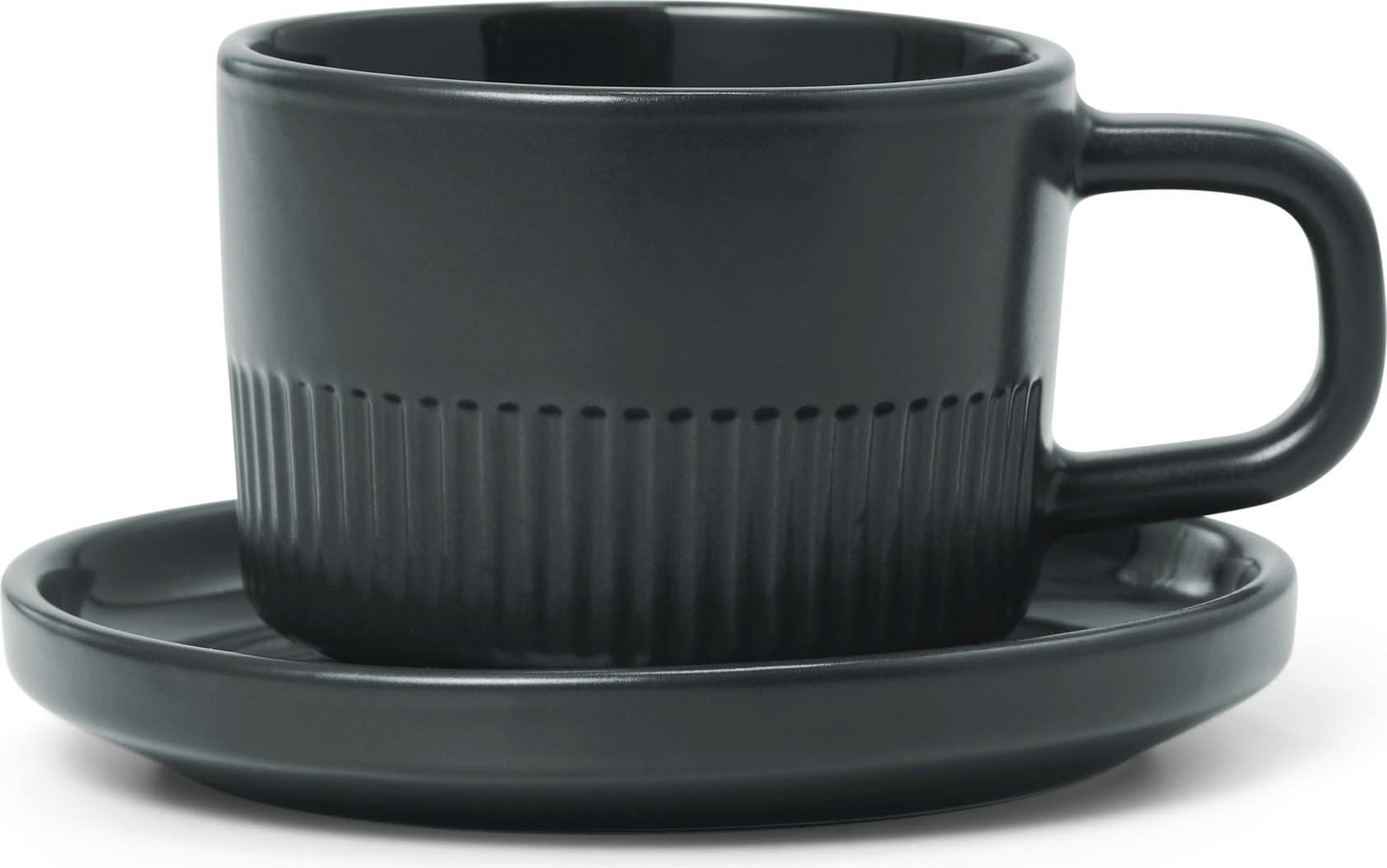 Filiżanka do espresso Moments 100 ml antracytowa ze spodkiem