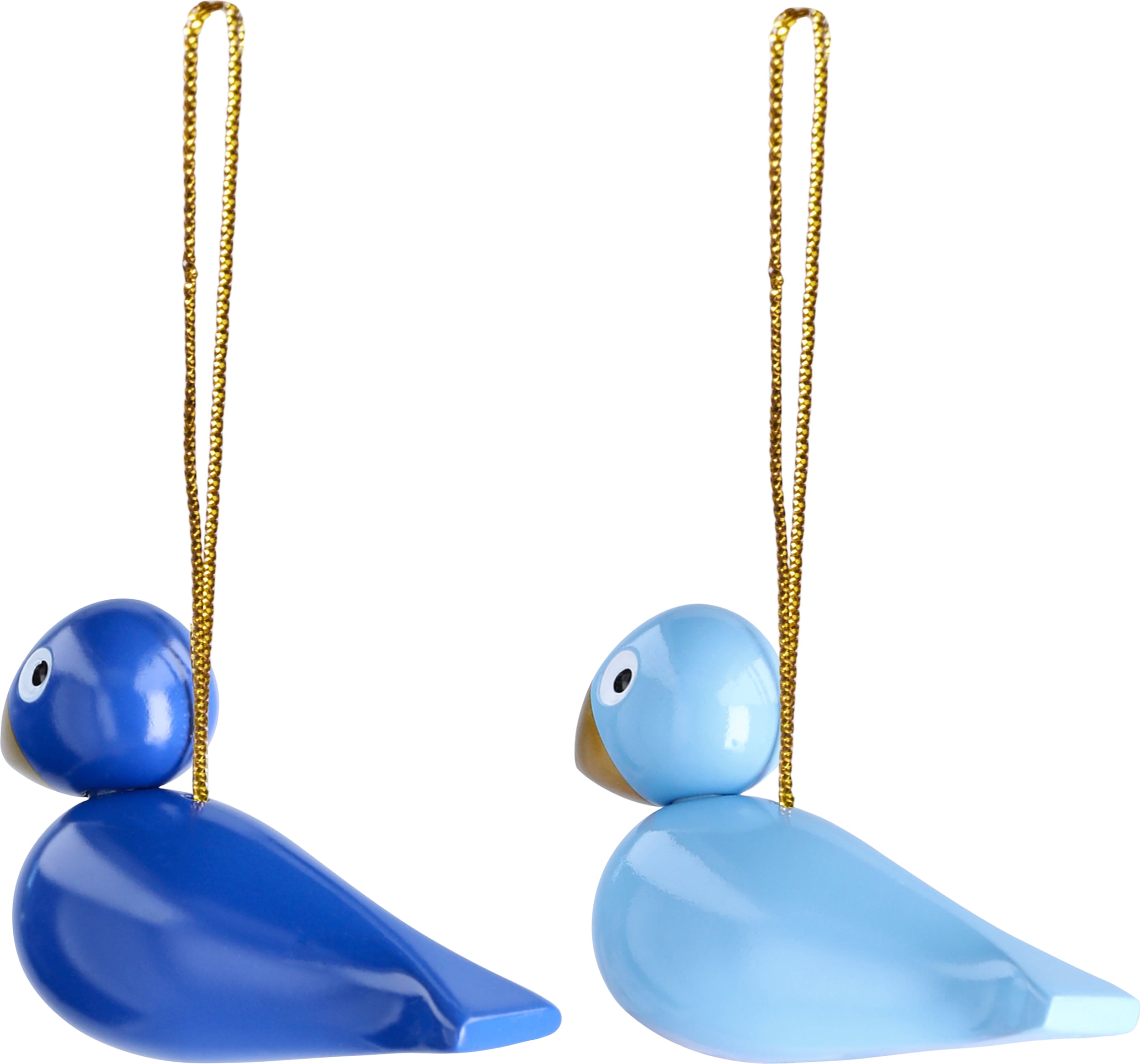 Dekoracje drewniane Winter birds 5 cm niebieskie 2 szt.