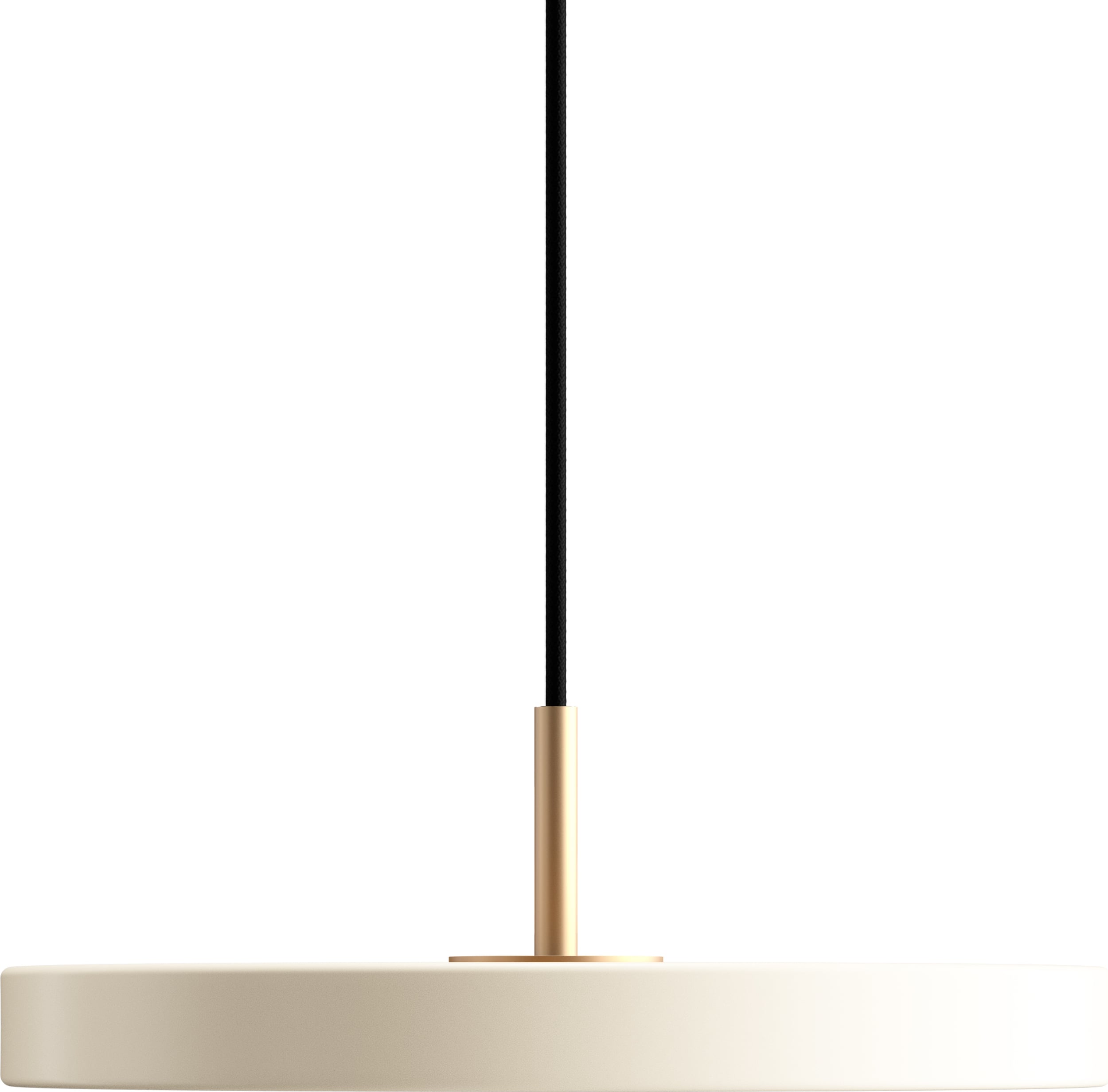 Lampa wisząca Asteria Mini perłowa ze złotym mocowaniem