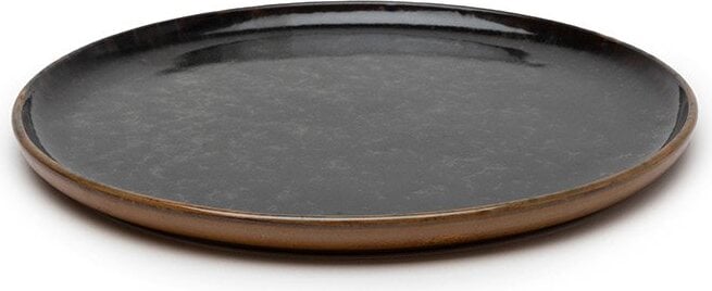 Talerze obiadowe Surface 24 cm czarno-szare 4 szt.