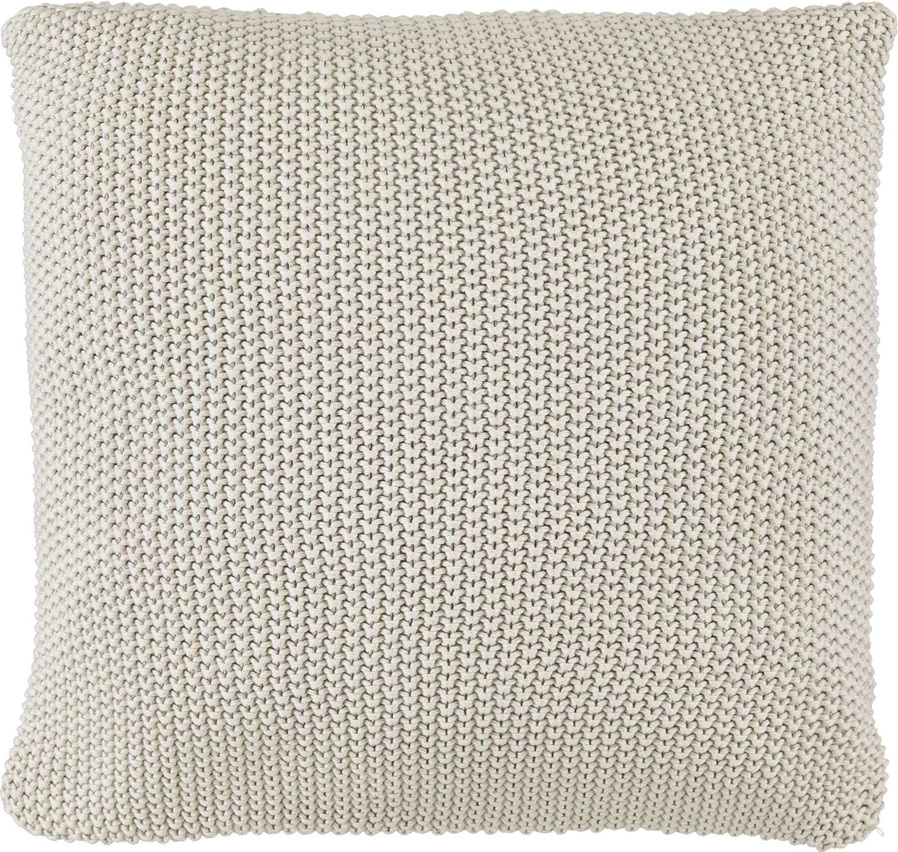 Poduszka Nordic Knit 50 x 50 cm beżowa z bawełny organicznej