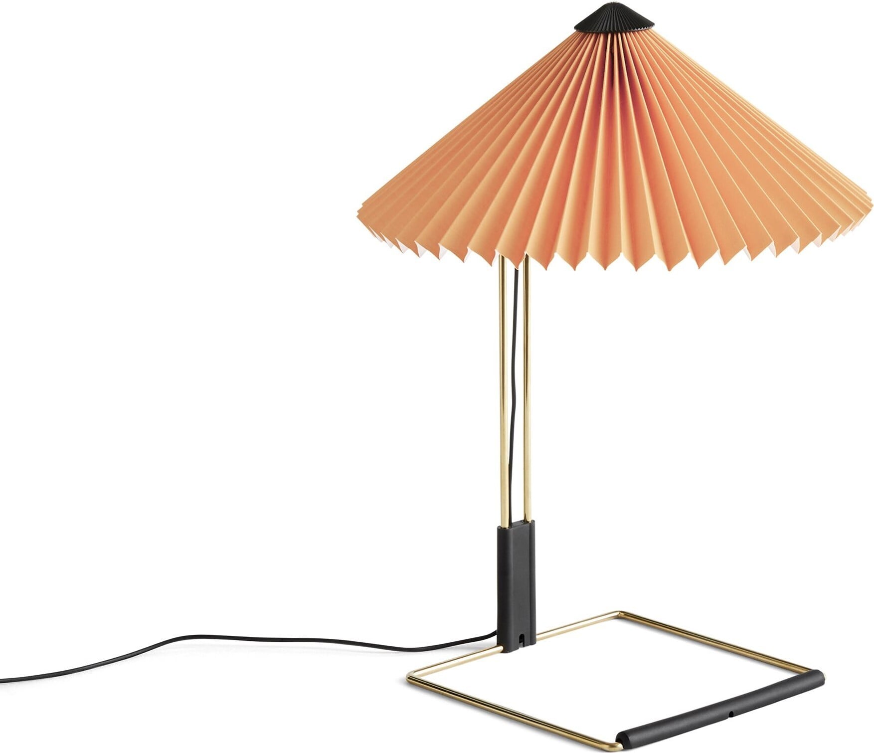Lampa stołowa Matin 30 cm brzoskwiniowa polerowany mosiądz