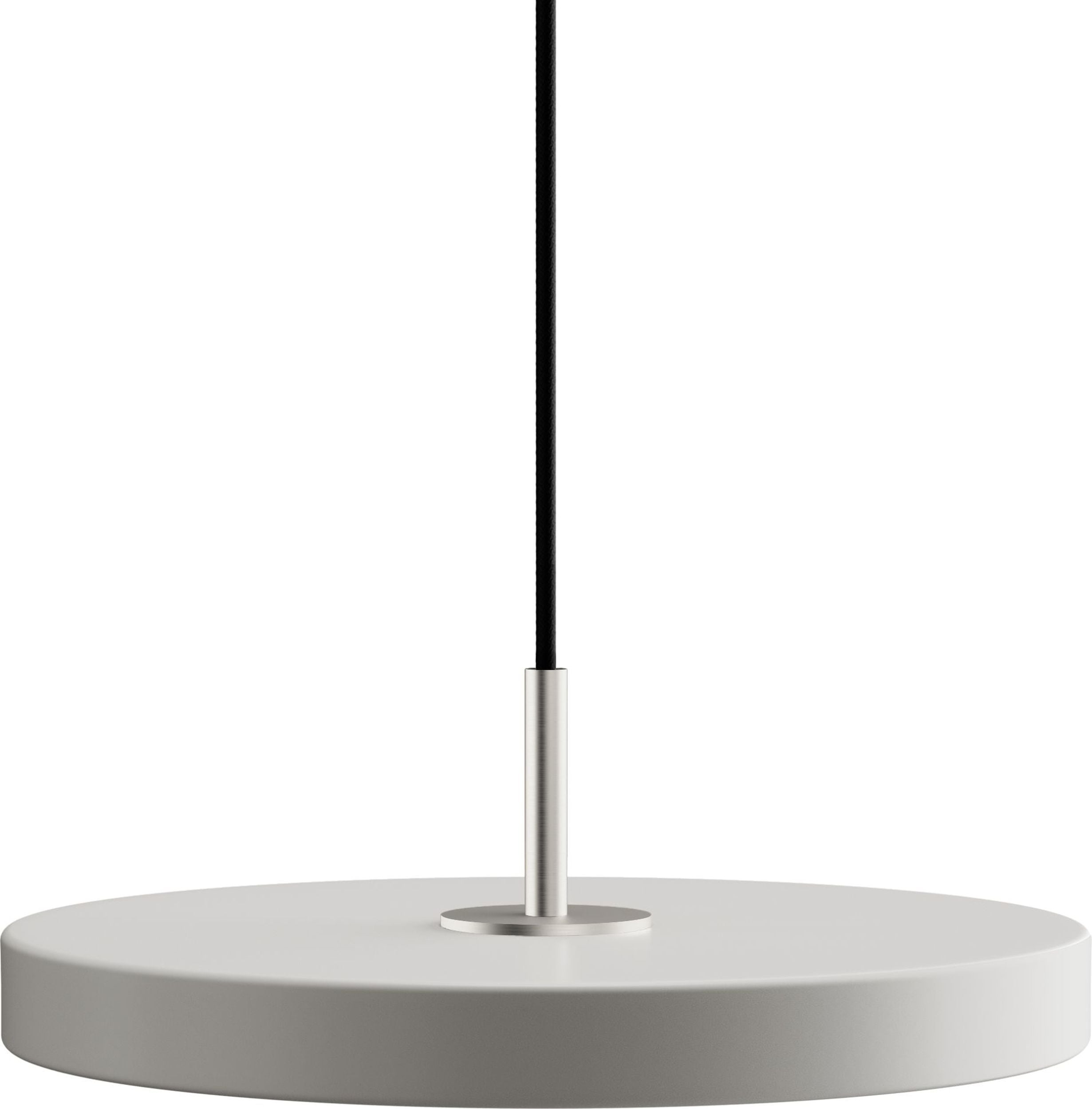 Lampa wisząca Asteria Mini jasnoszara ze srebrnym mocowaniem