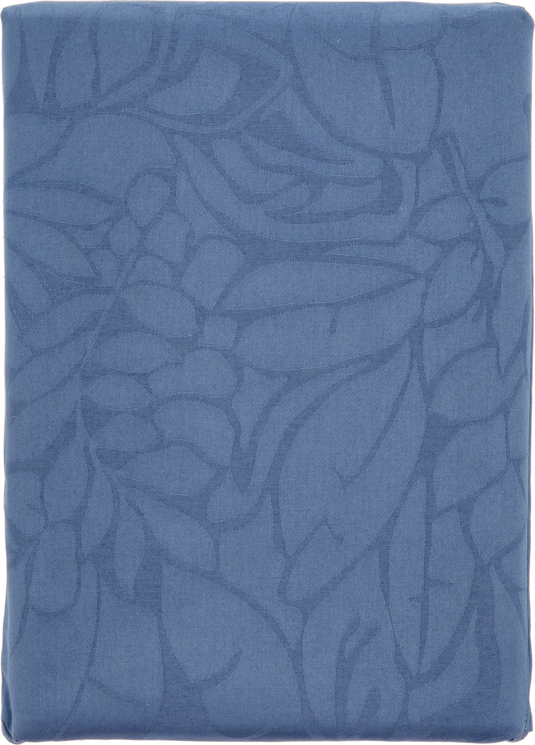 Obrus Abstract Leaves Damask 140 x 370 cm niebieski