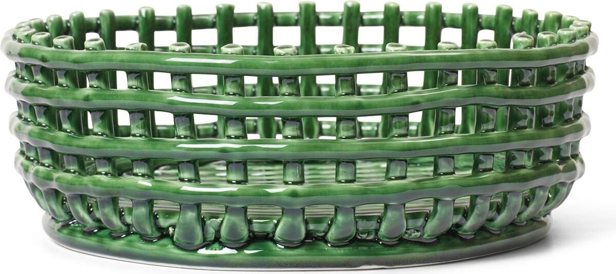 Kosz na owoce Ceramic szmaragdowy ceramiczny