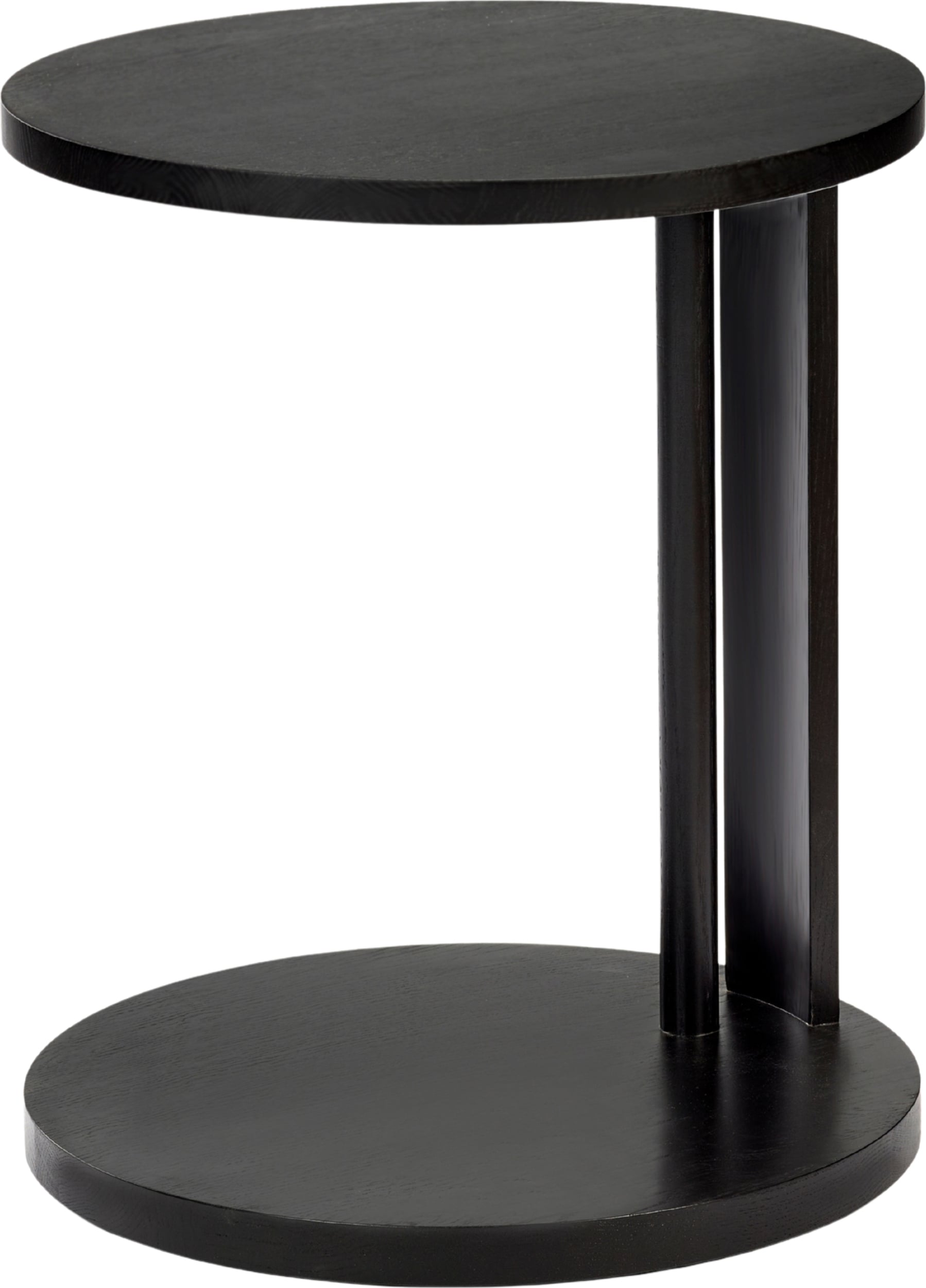 Stolik boczny Aura 62 cm czarny drewno bukowe