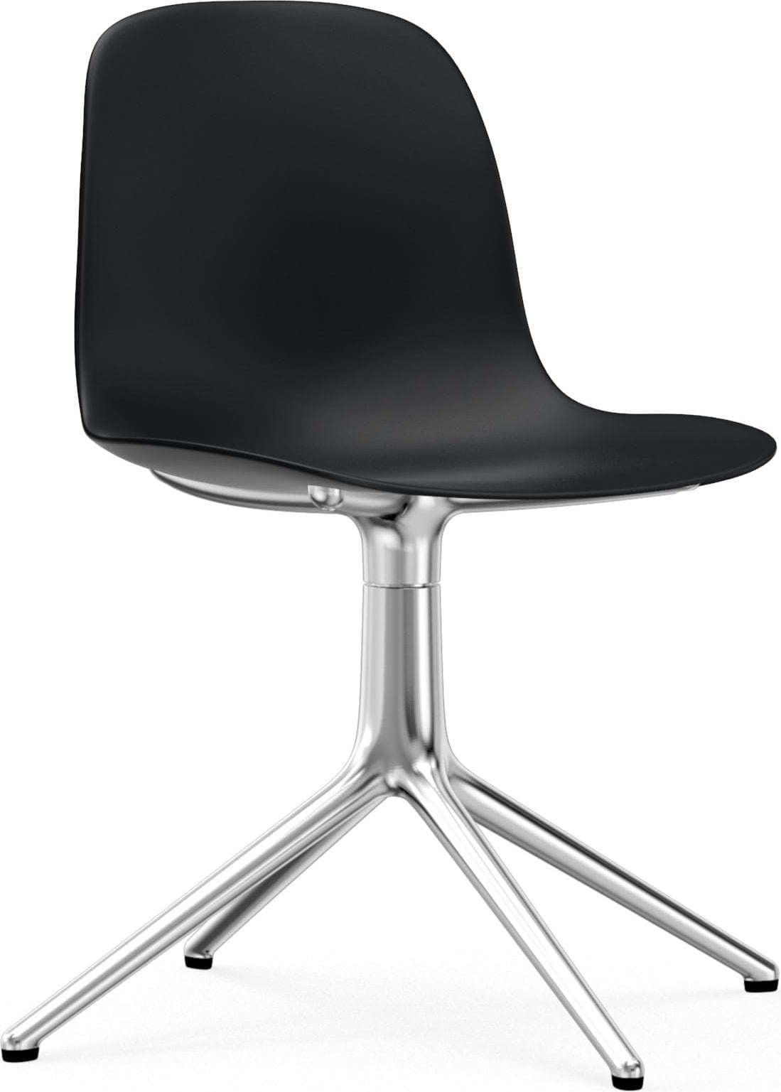 Krzesło obrotowe Form Swivel 4L czarne na aluminiowych nogach