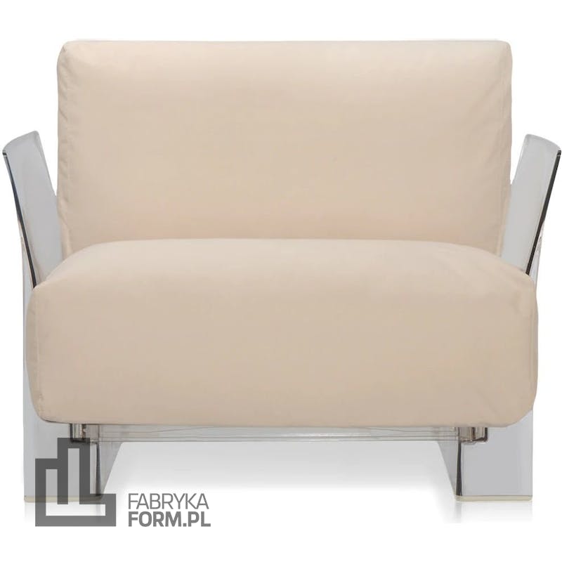 Fotel Pop Outdoor Sunbrella szarobeżowy