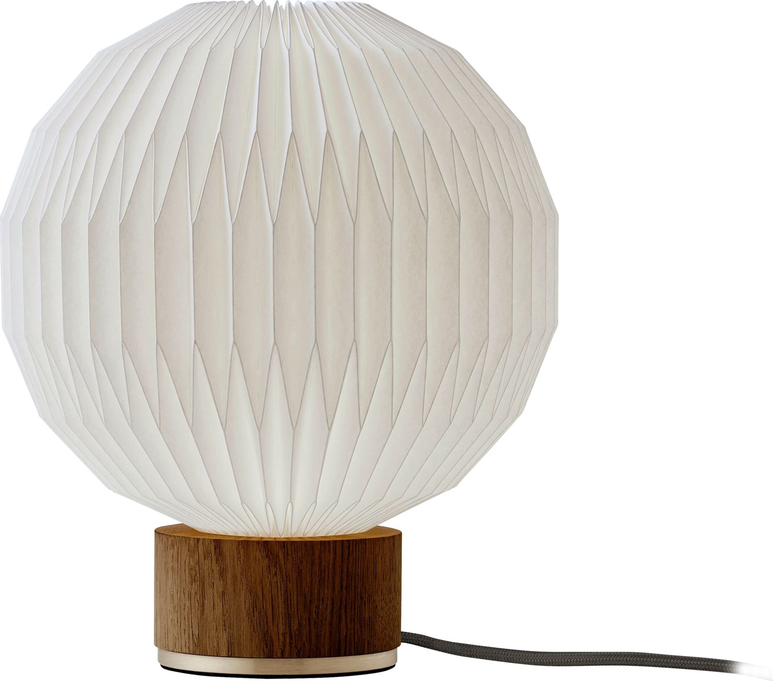 Lampa stołowa Classic 375 XS ciemny dąb z papierowym kloszem