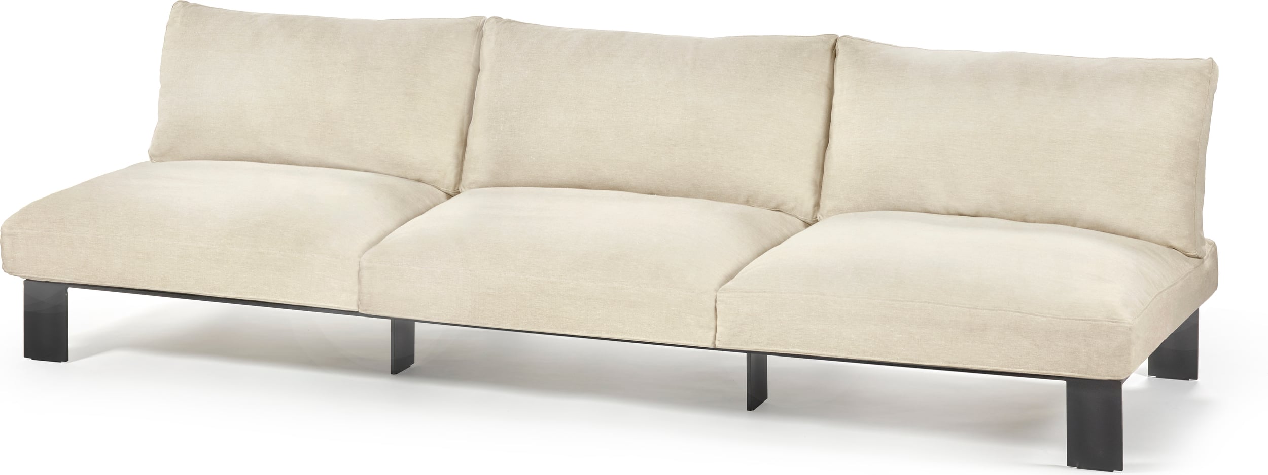 Sofa modułowa ogrodowa trzyosobowa Serax 273 cm kredowa