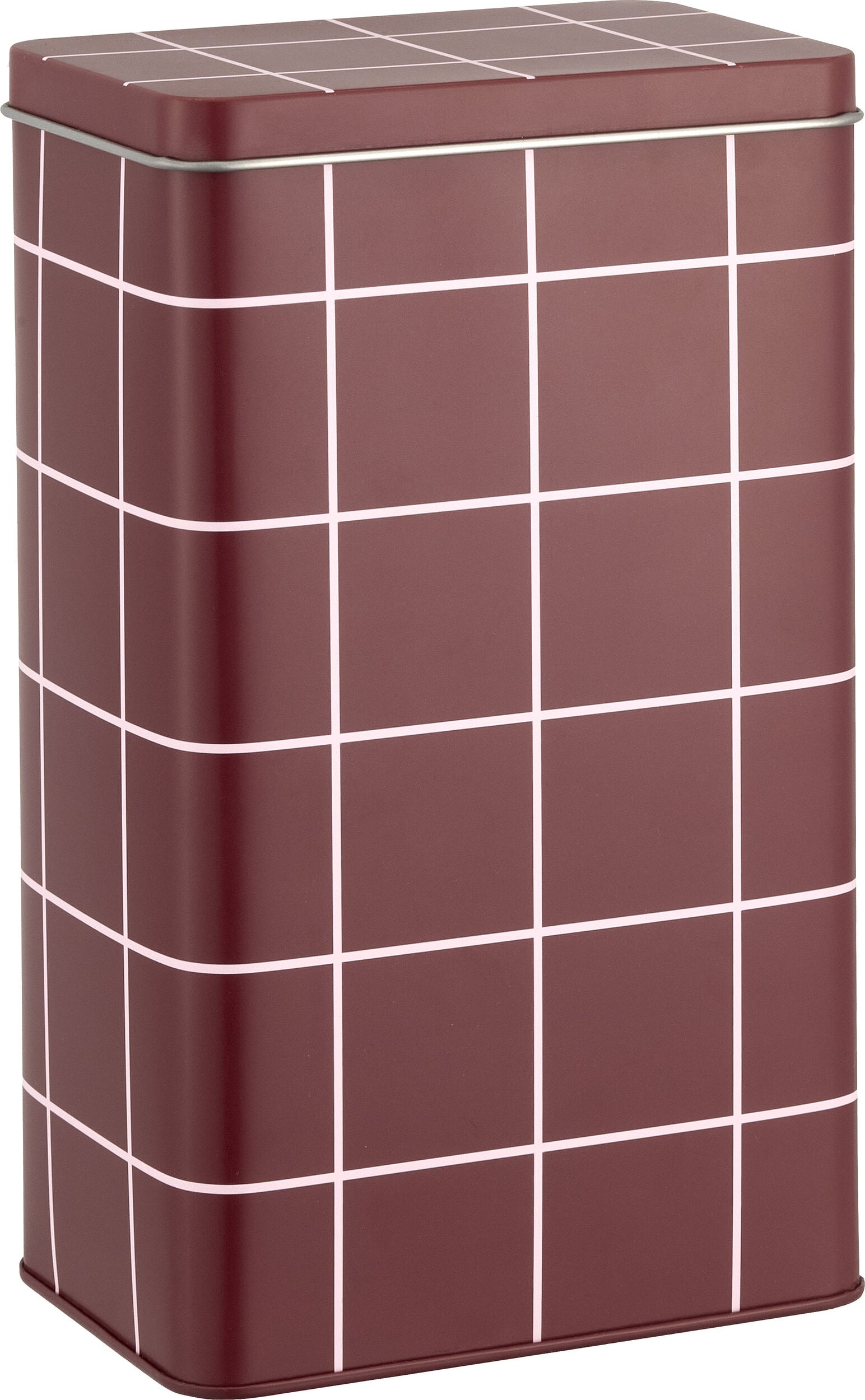 Pojemnik na kawę Checks & Stripes 20 cm brązowy