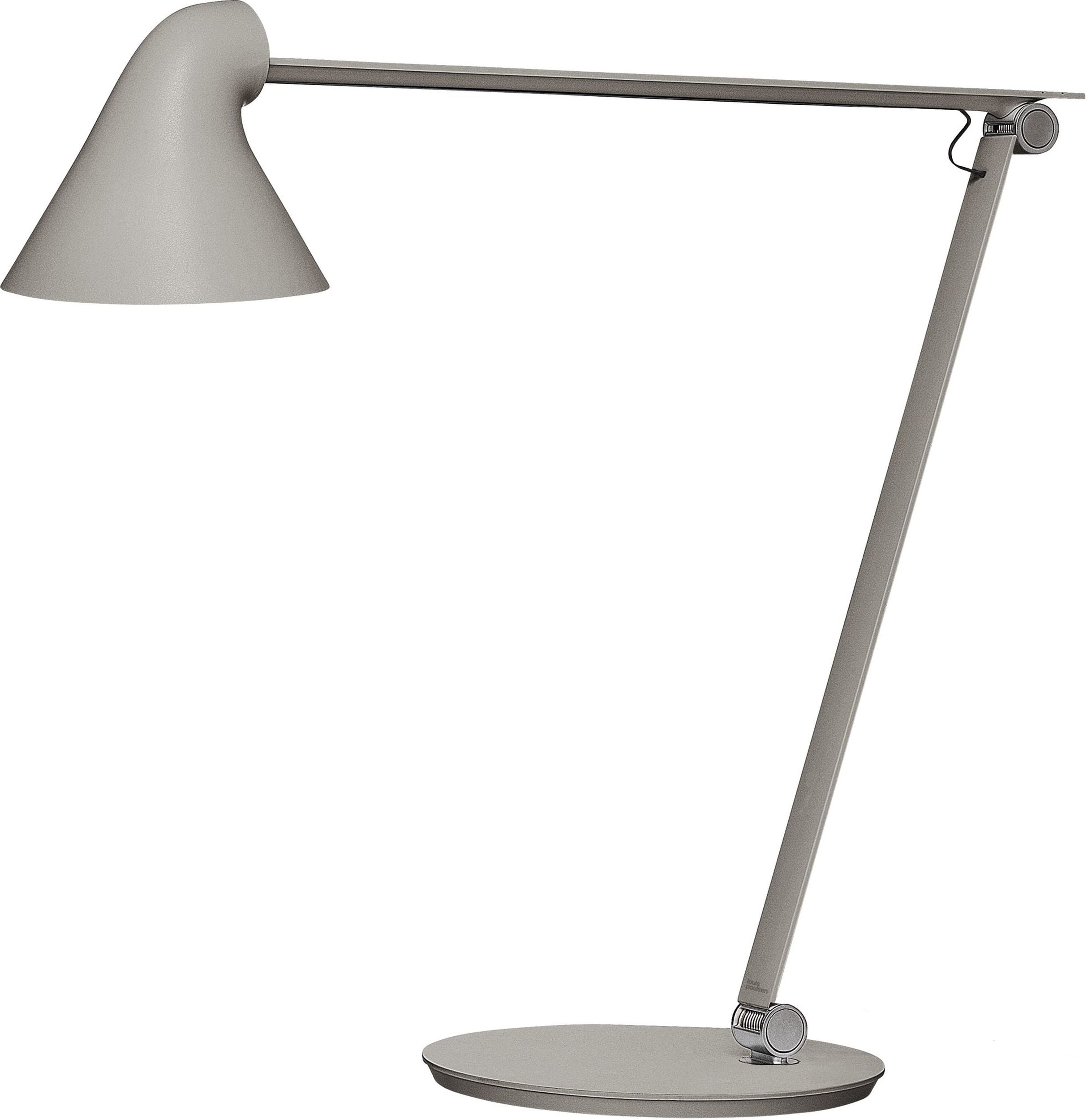 Lampa biurkowa NJP LED 3000 K jasnoszara