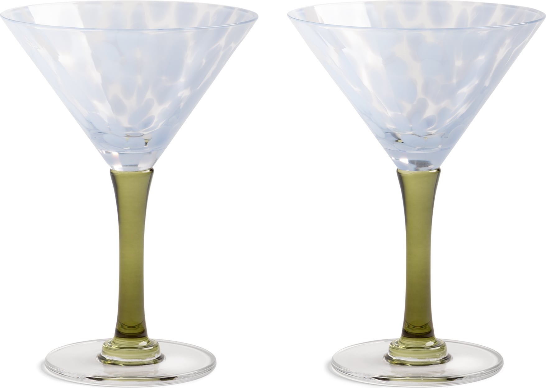 Kieliszki do koktajli Coupe 14 cm zielone 2 szt.