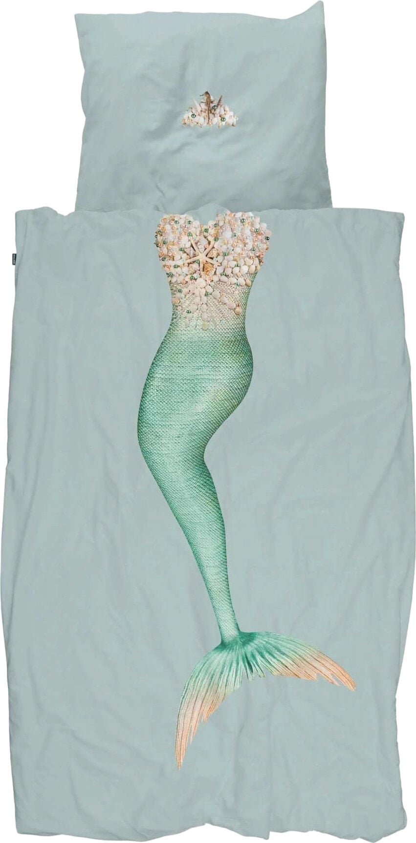 Pościel Mermaid Aqua 140 x 200 cm z poszewką na poduszkę 60 x 70 cm