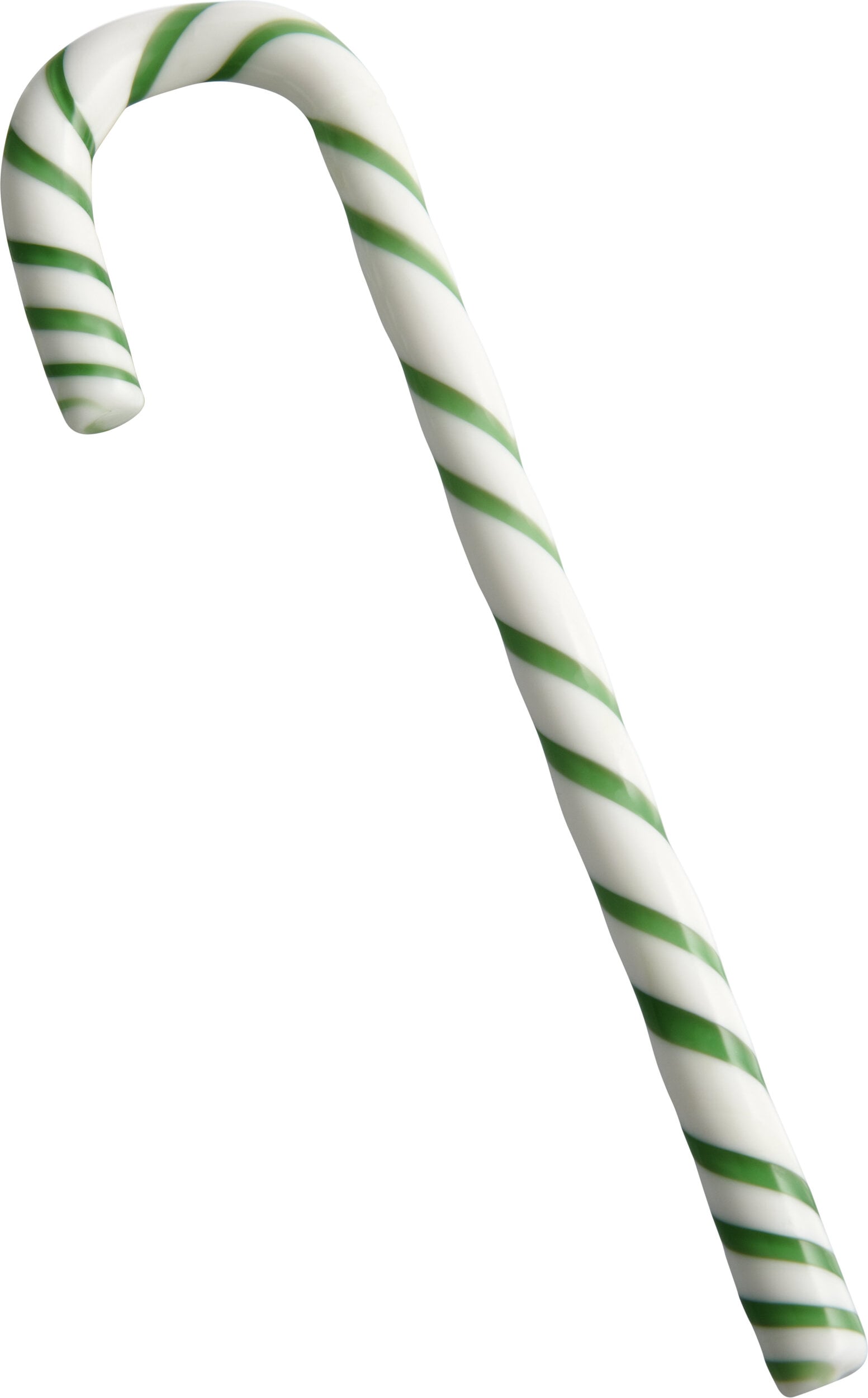 Dekoracja szklana Polka Candy Cane 17 cm biało-zielona