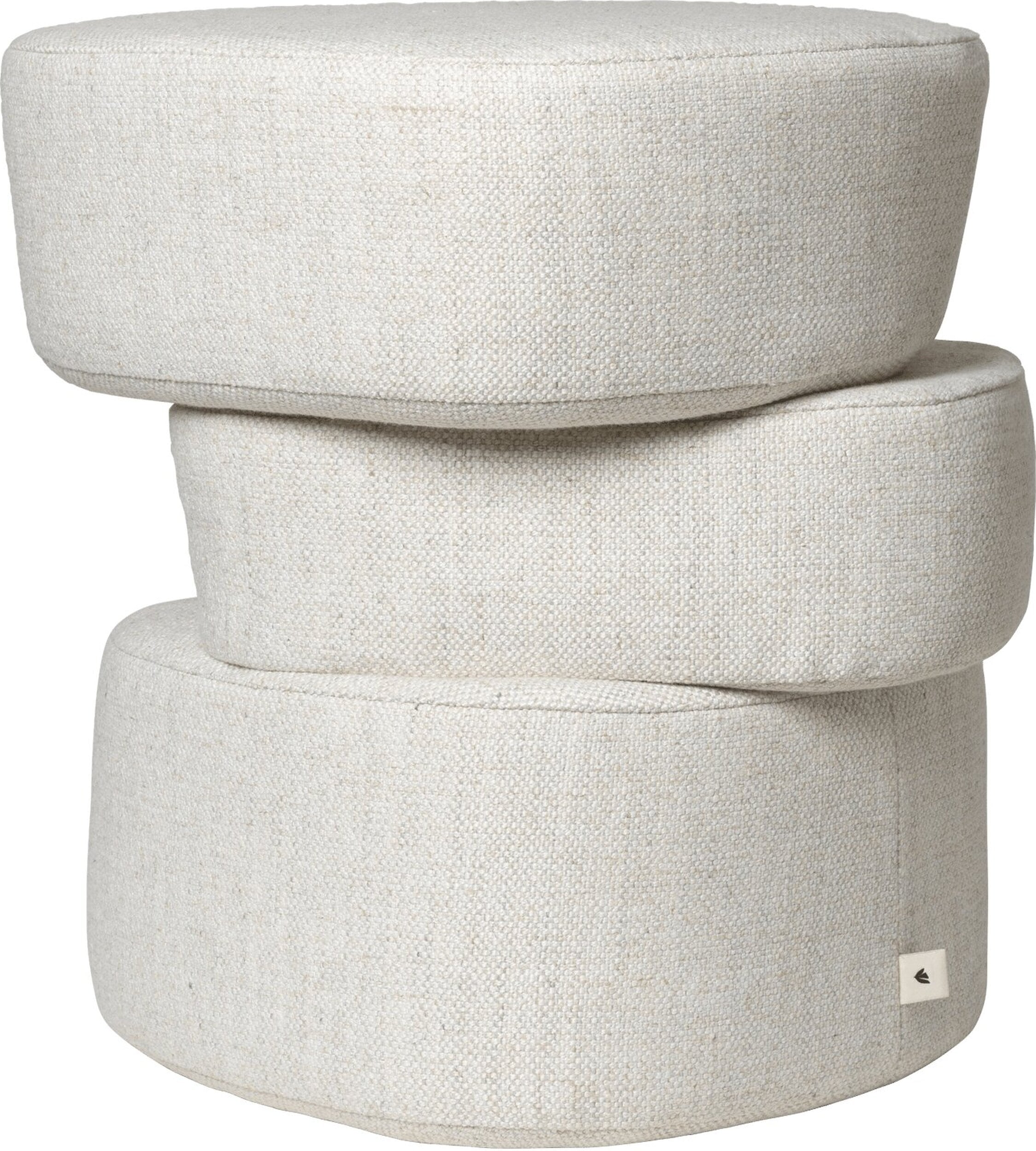Puf Plyo 43 x 46 cm złamana biel
