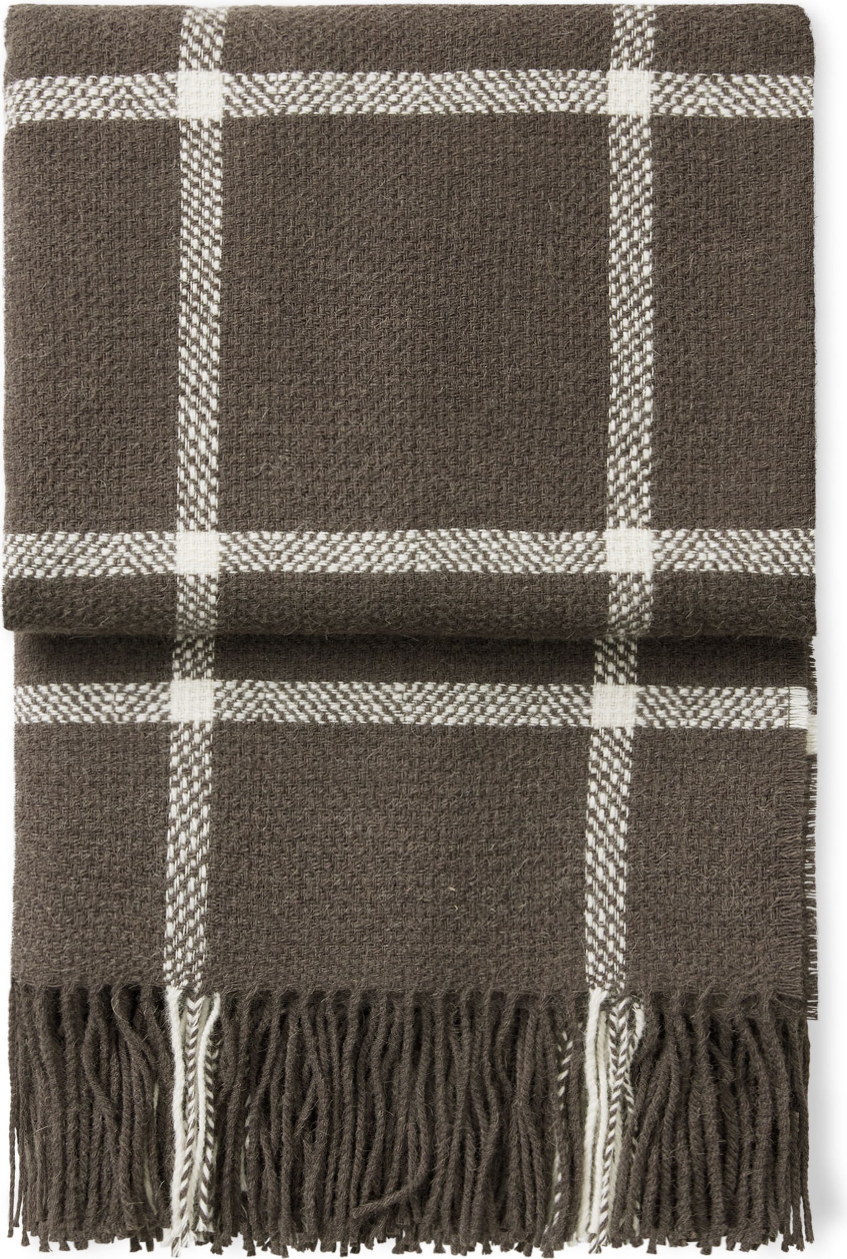 Koc Tartan 130 x 190 cm brązowy