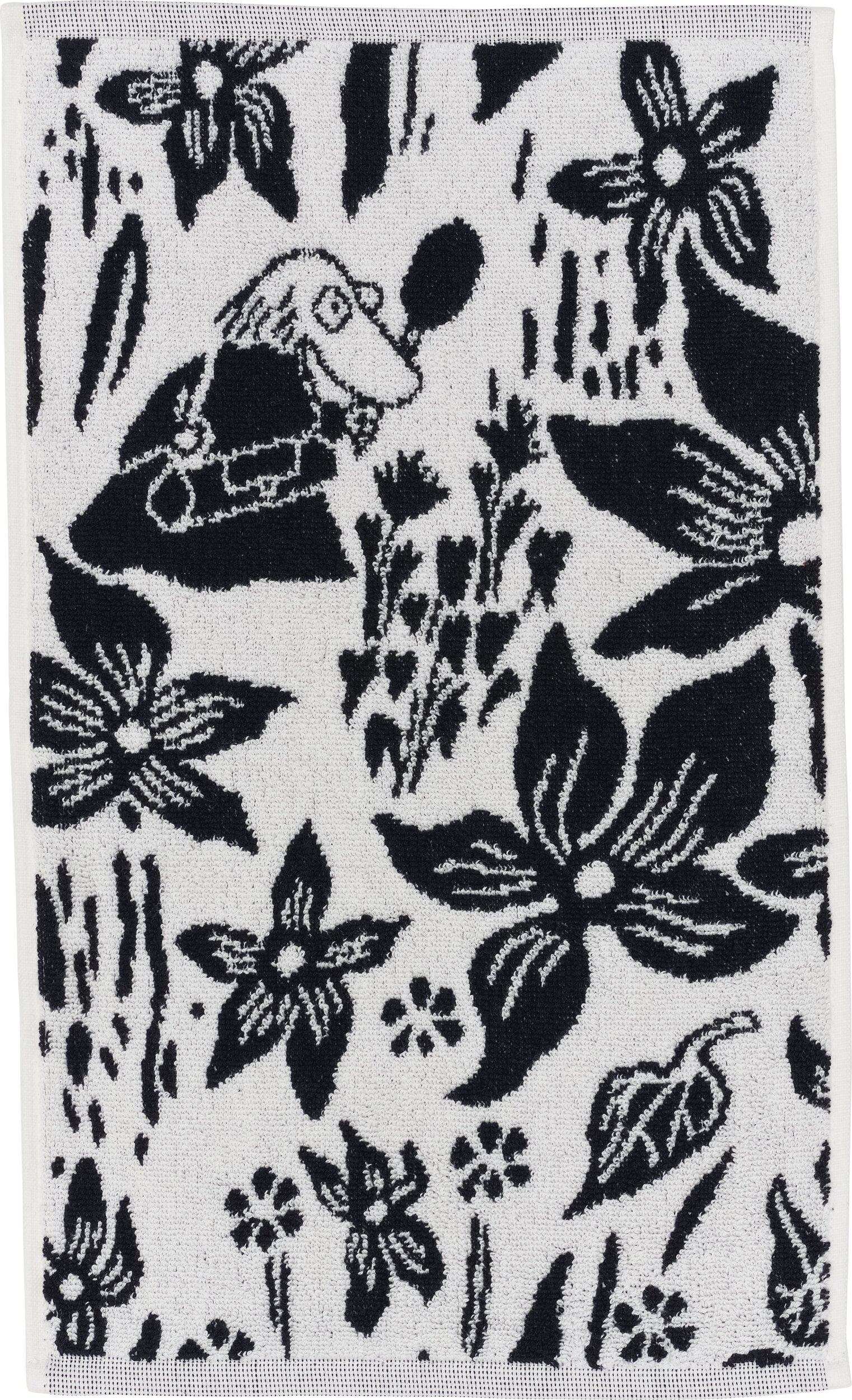 Ręcznik Arabia Finland Lilja Muminki 30 x 50 cm czarno-biały