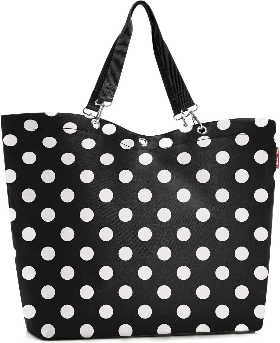 Torba Shopper w białe grochy XL