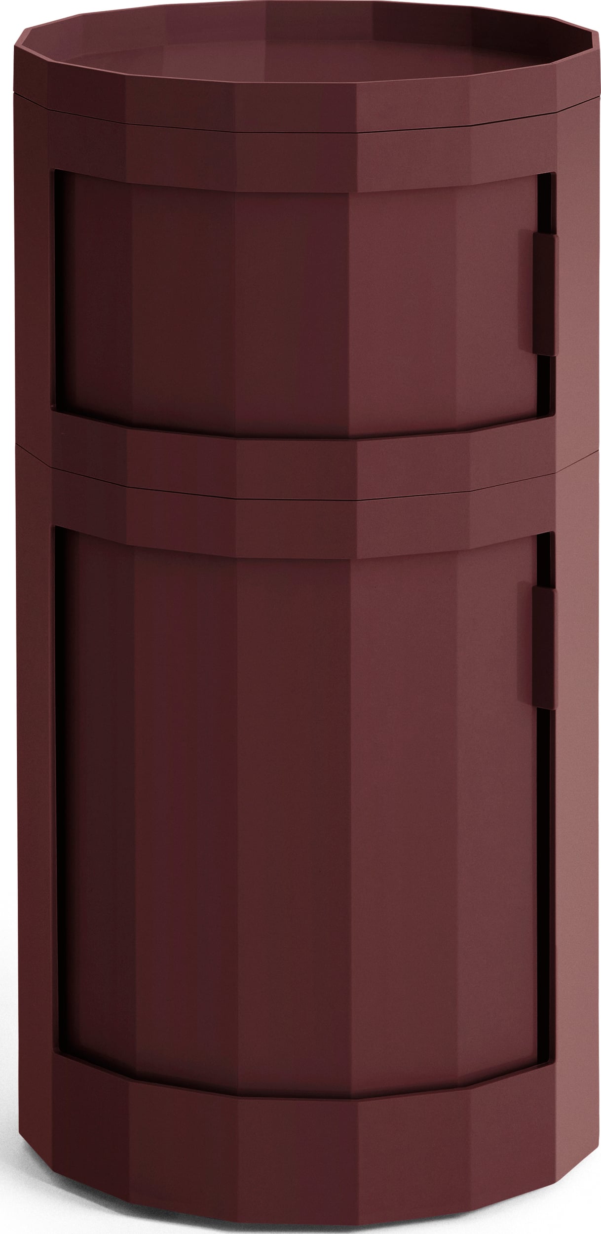 Szafka dwudrzwiowa na kółkach Facet 71 cm burgundowa