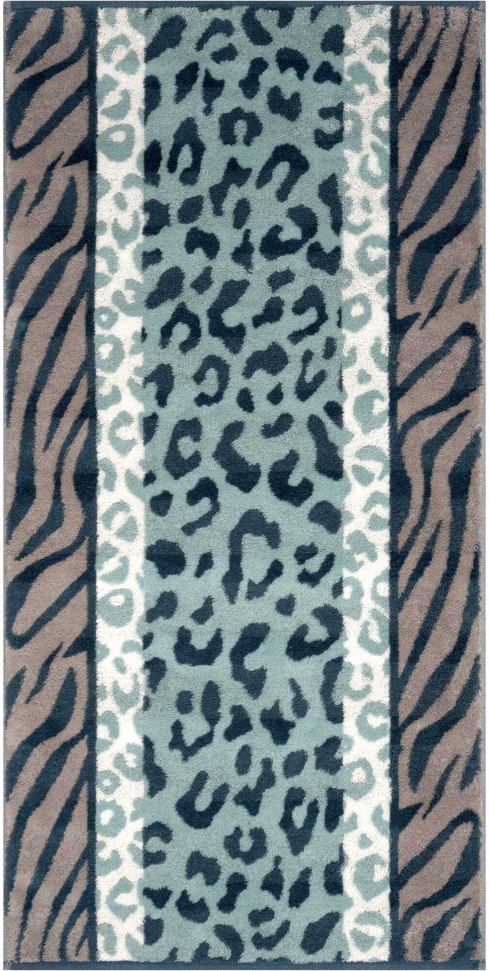 Ręcznik kąpielowy Noblesse Animal 80 x 150 cm szmaragdowo-turkusowy