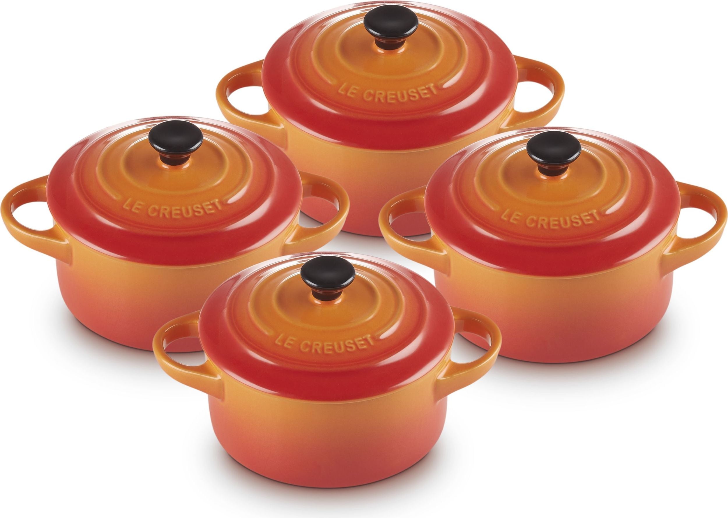 Naczynia do zapiekania i serwowania Mini Cocotte 250 ml płomienny pomarańcz 4 szt.