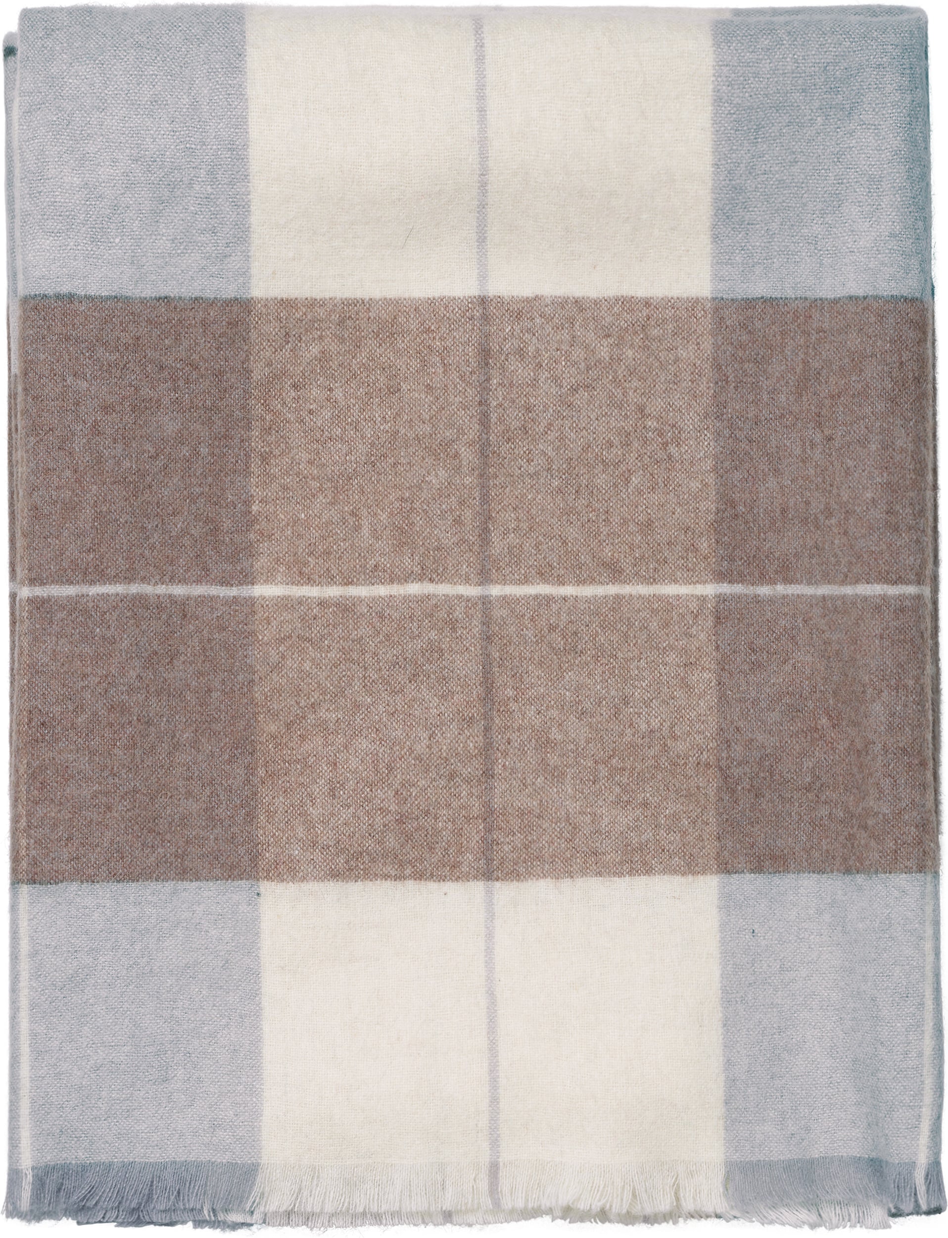Koc Scotch 130 x 190 cm szaro-brązowy