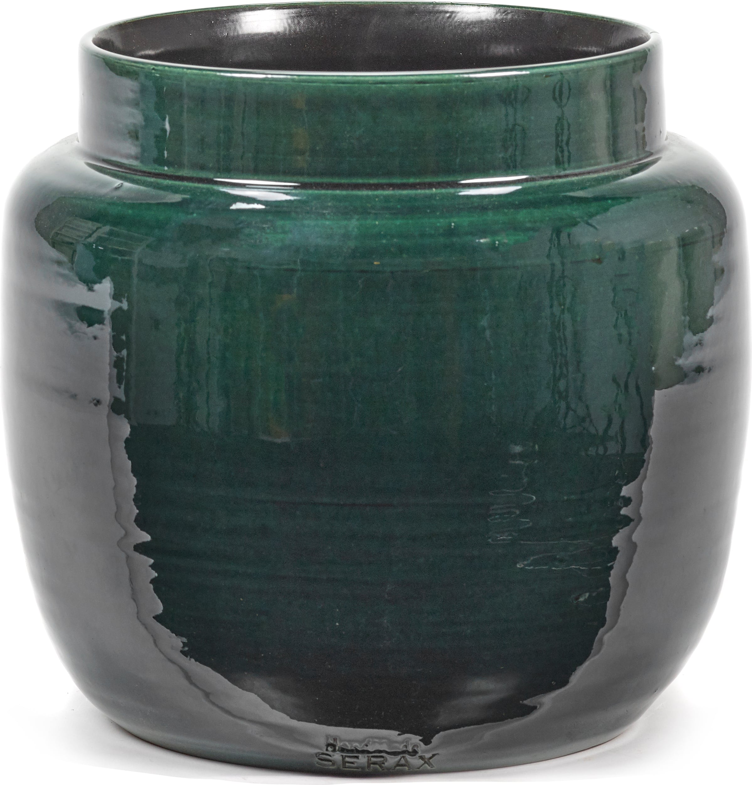 Osłonka na doniczkę Glazed Shades 23 cm ciemna zieleń