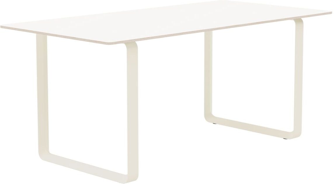 Stół Muuto 170 x 85 cm biały laminowany nogi piaskowe