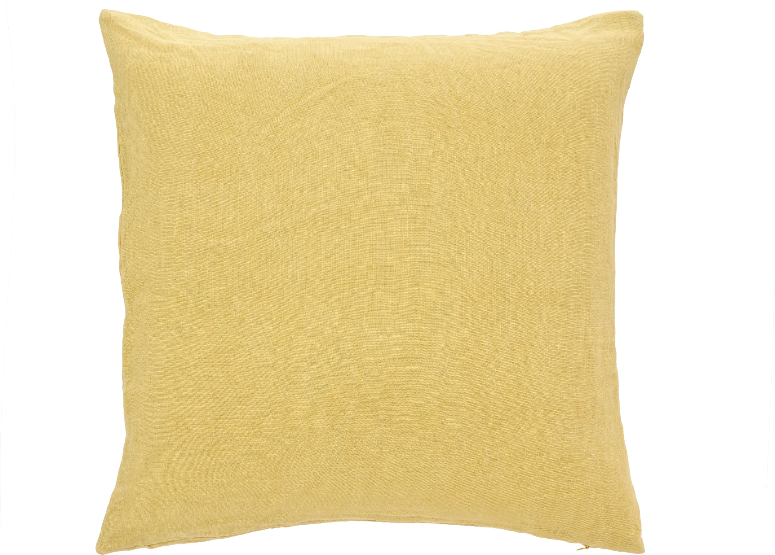 Poduszka dekoracyjna Linen 50 x 50 cm żółta