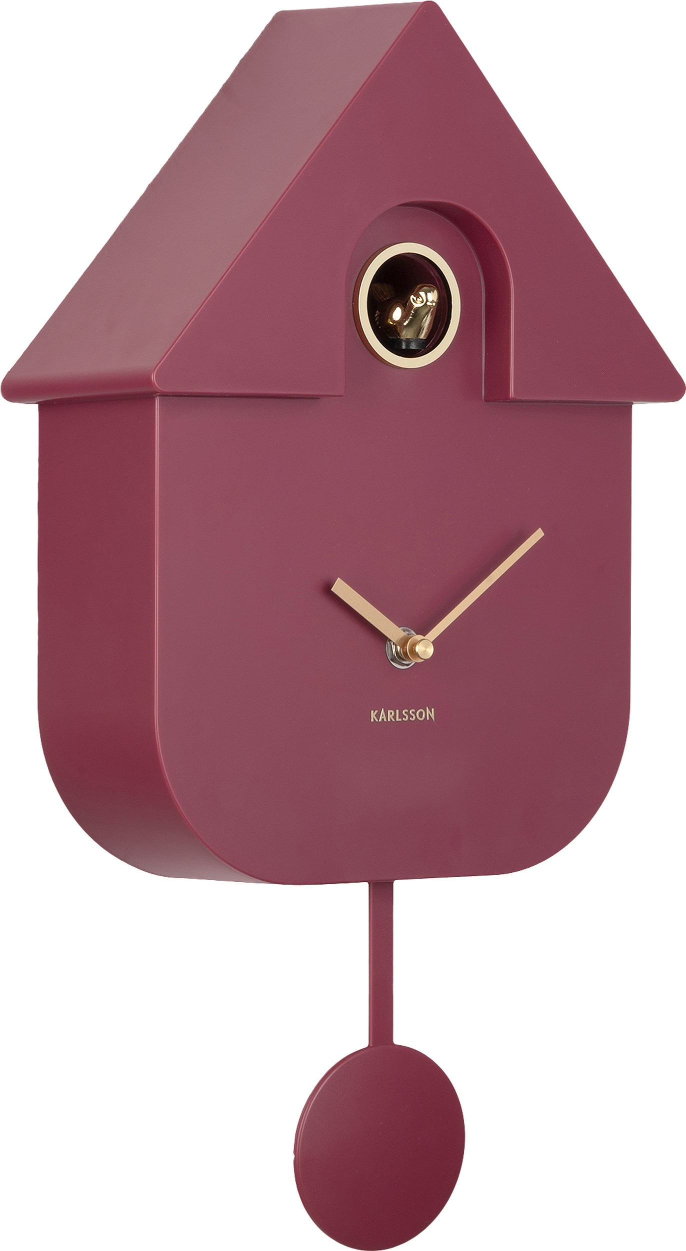 Zegar ścienny Modern Cuckoo Oro burgundowy