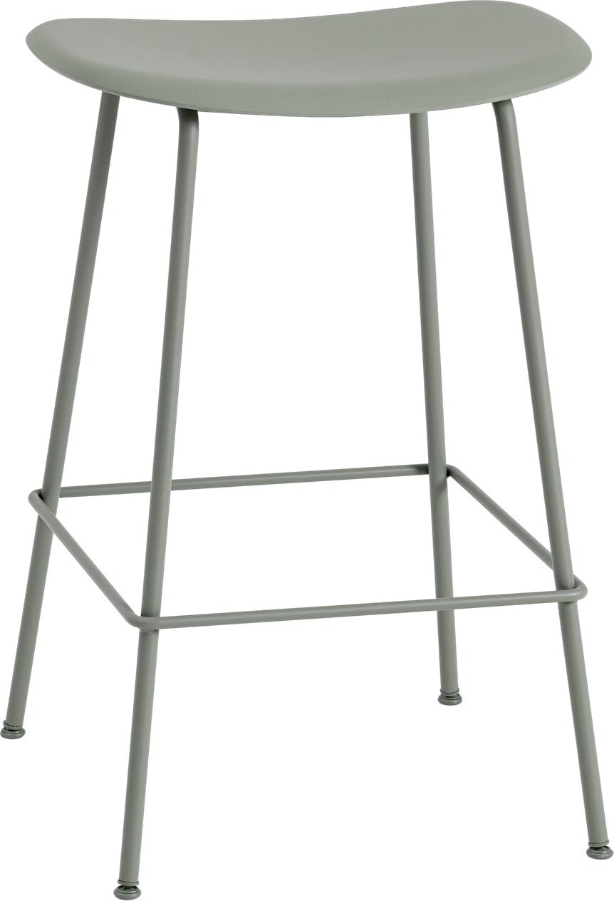 Stołek Fiber Tube 65 cm szarozielony
