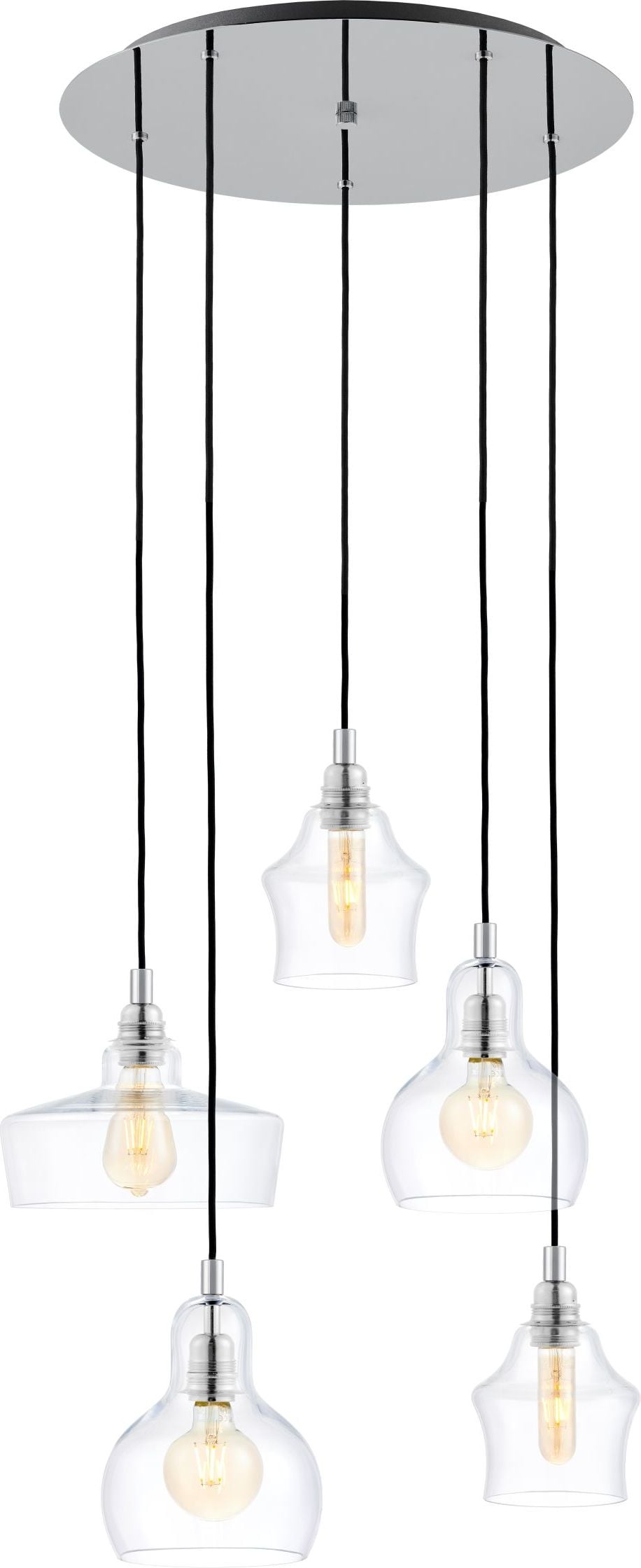 Lampa wisząca Longis 5 chromowana