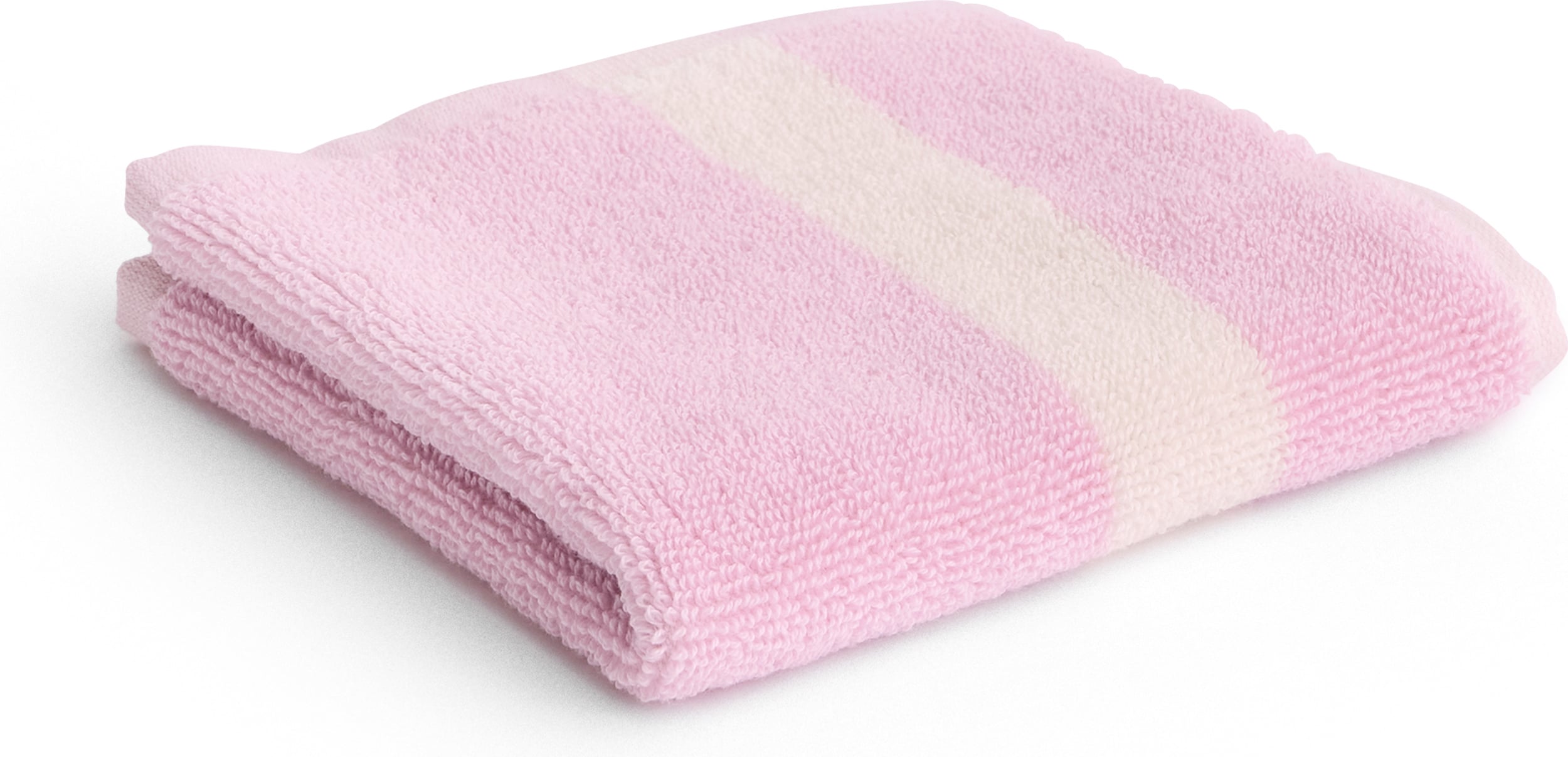 Ręcznik do twarzy Stripe w pasy 30 x 30 cm różowy