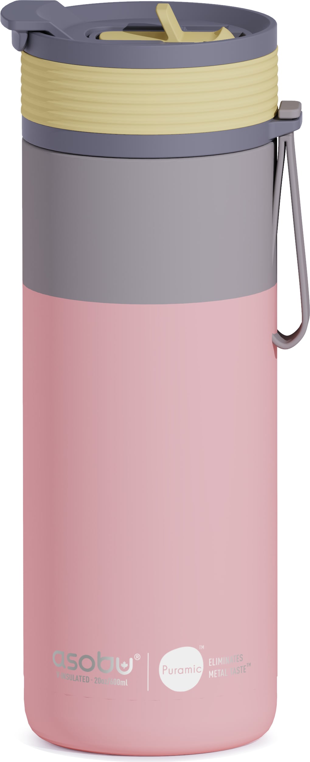 Kubek termiczny Aspen 600 ml pastelowy różowy