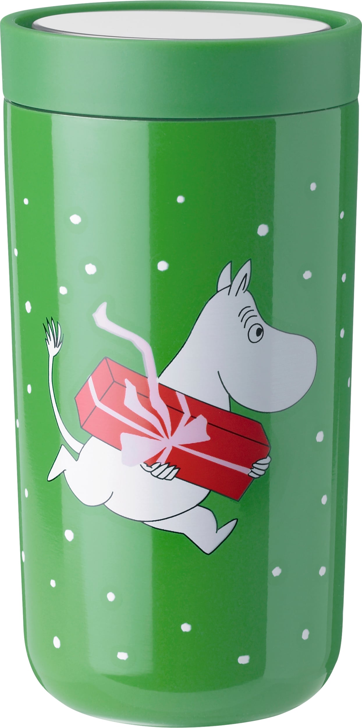 Kubek termiczny To-Go Click Muminki 200 ml zieleń leśna