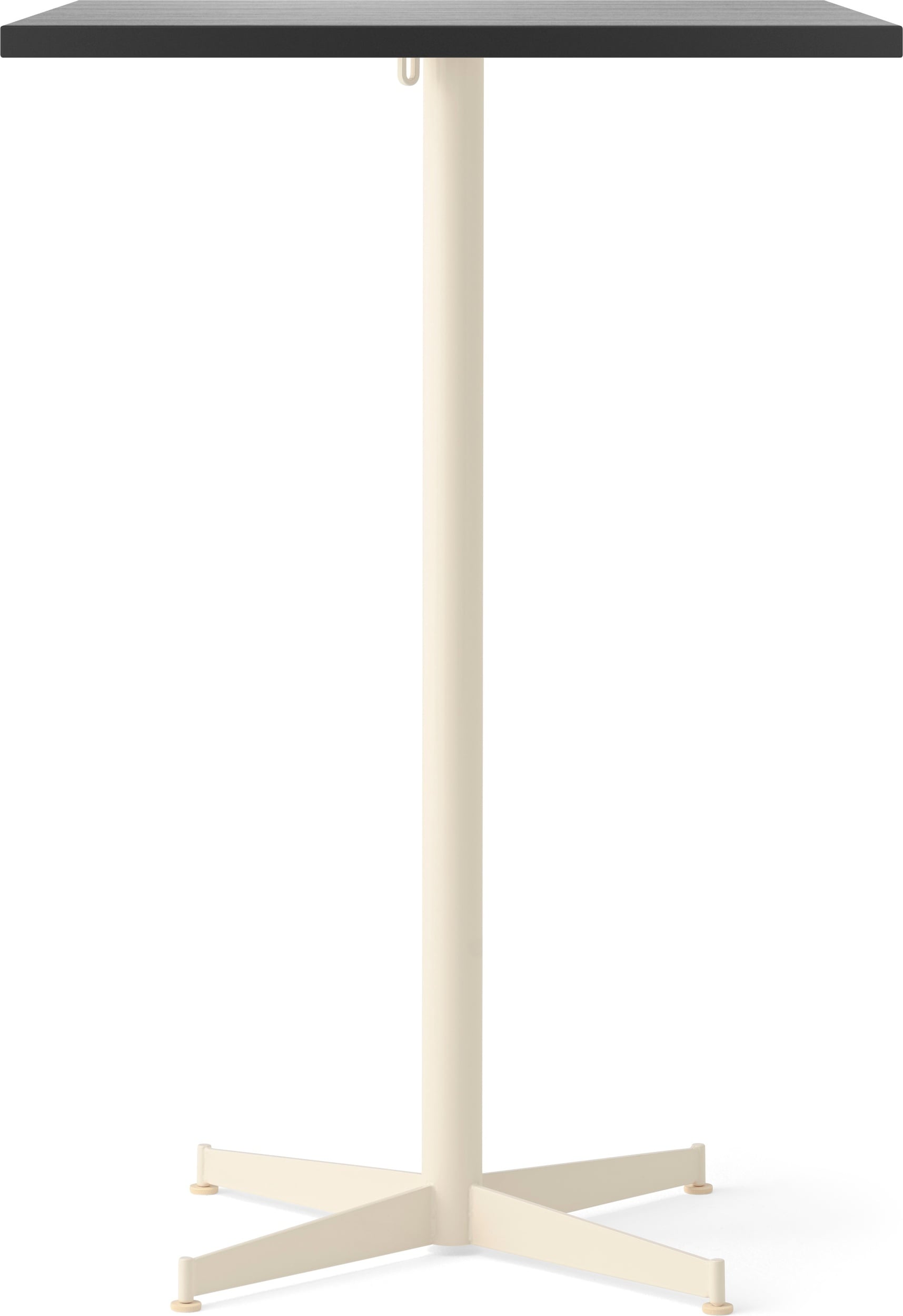 Stół barowy z kremową podstawą Nook Star Base kwadratowy 103 cm czarny