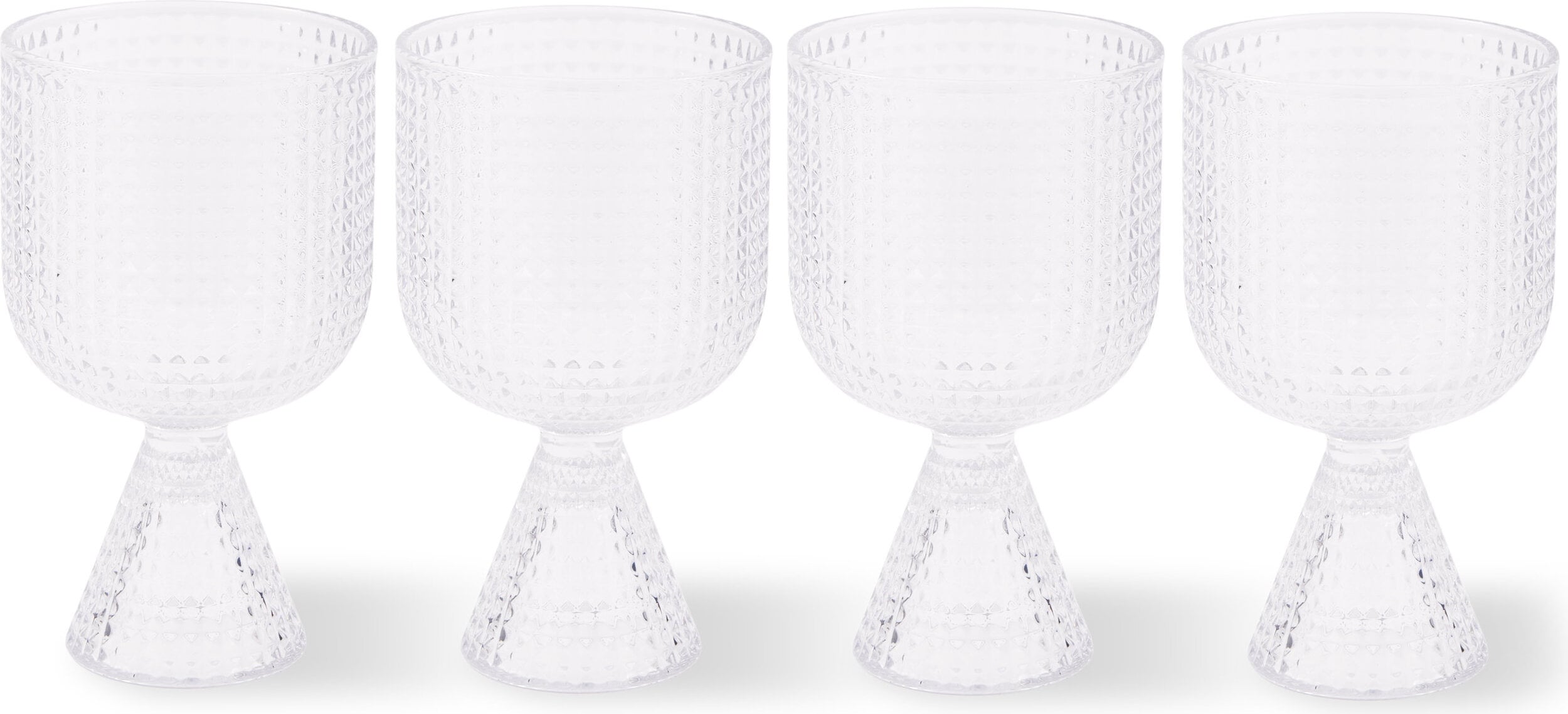 Kieliszki do wina Rooftop 390 ml transparentne 4 szt.