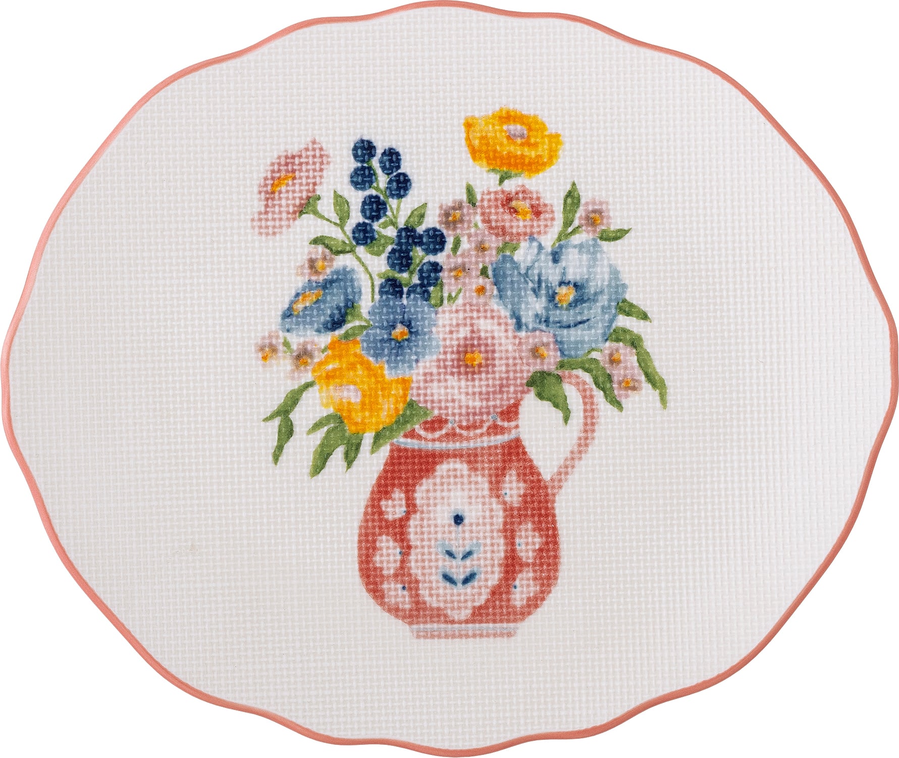 Talerz śniadaniowy Dorothy 20 cm biało-czerwony