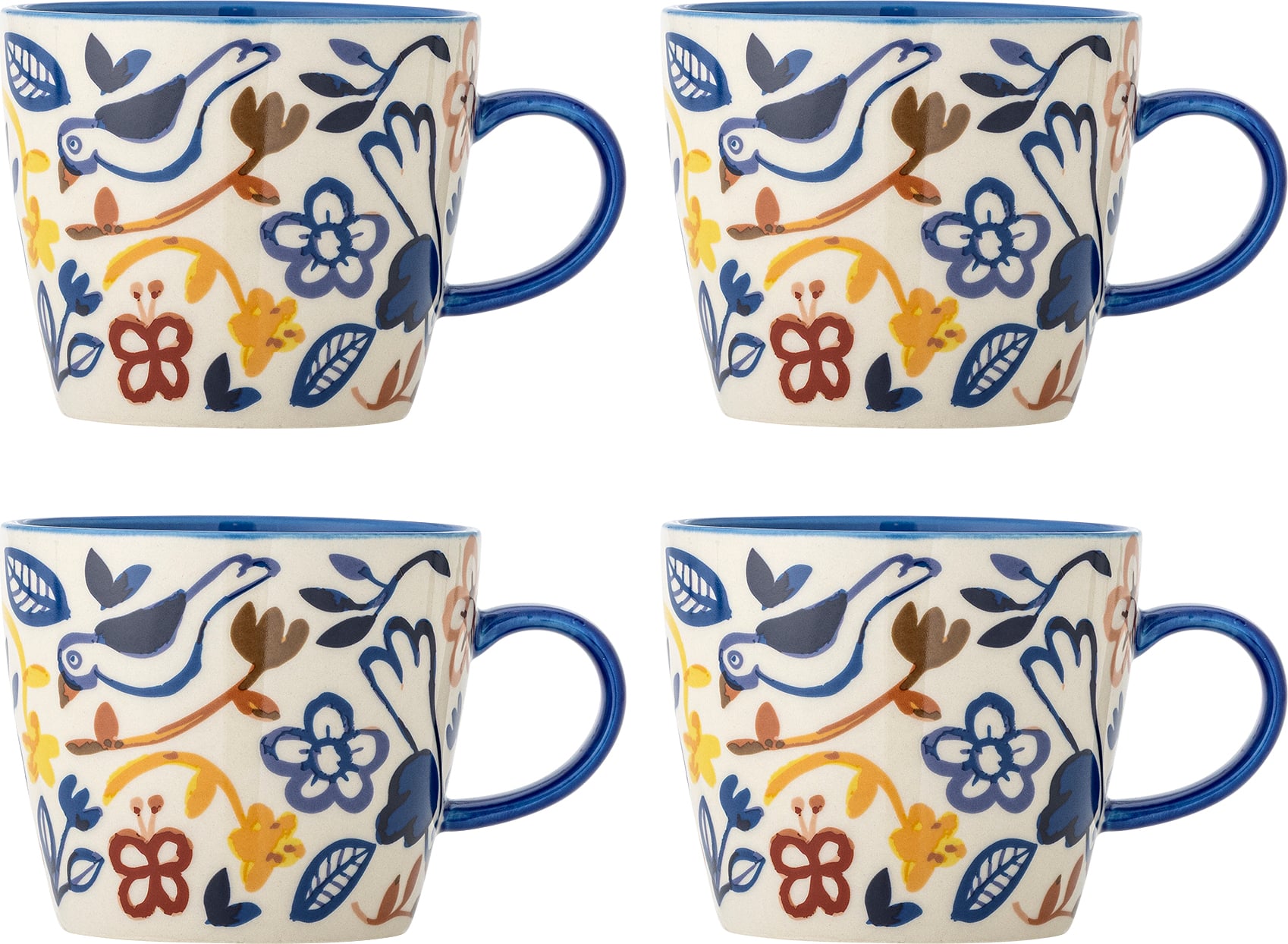 Kubki Figuria 300 ml z niebieskim uchem 4 szt.
