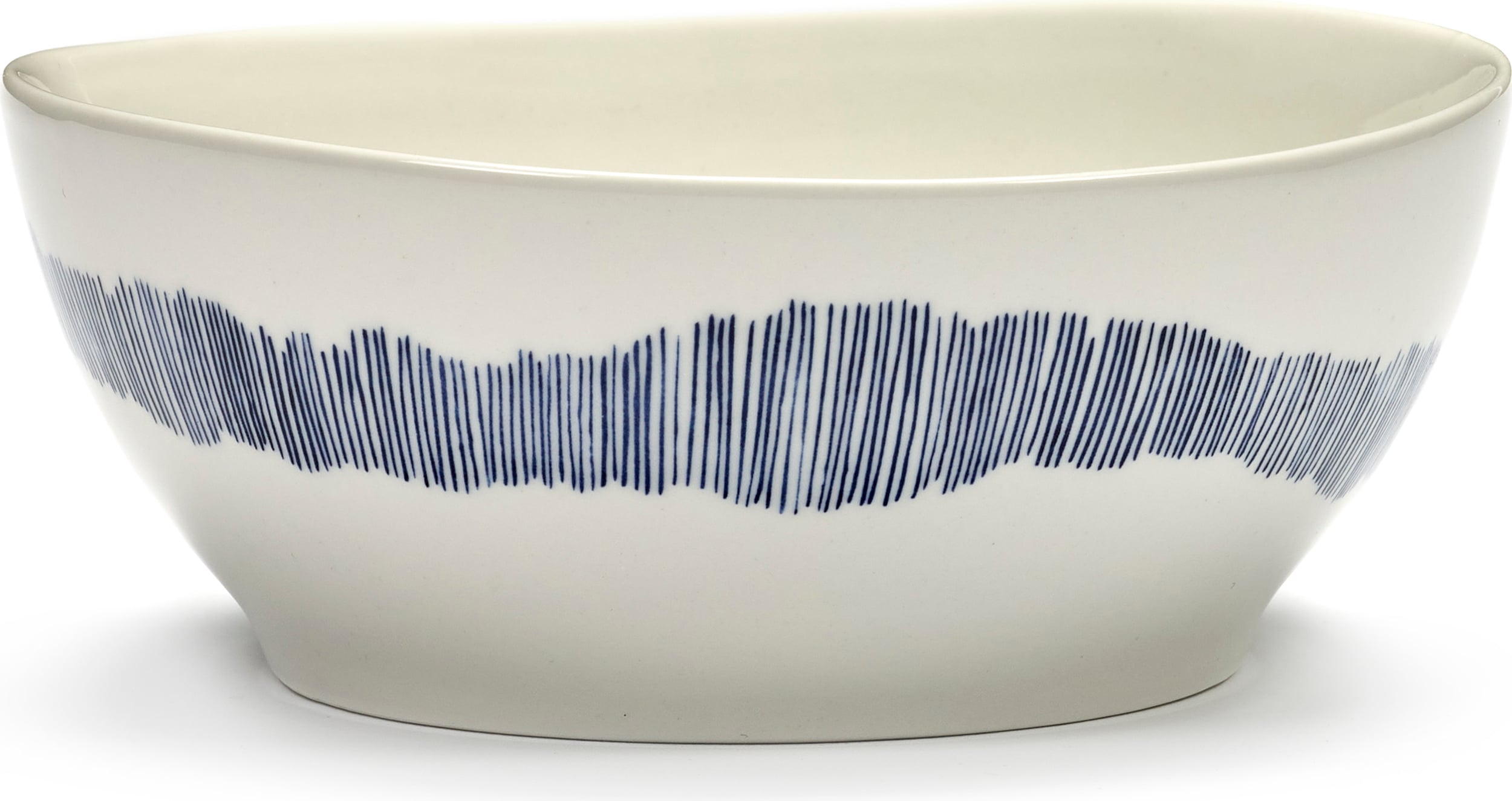 Miski Feast 18 cm biało-niebieskie 4 szt.