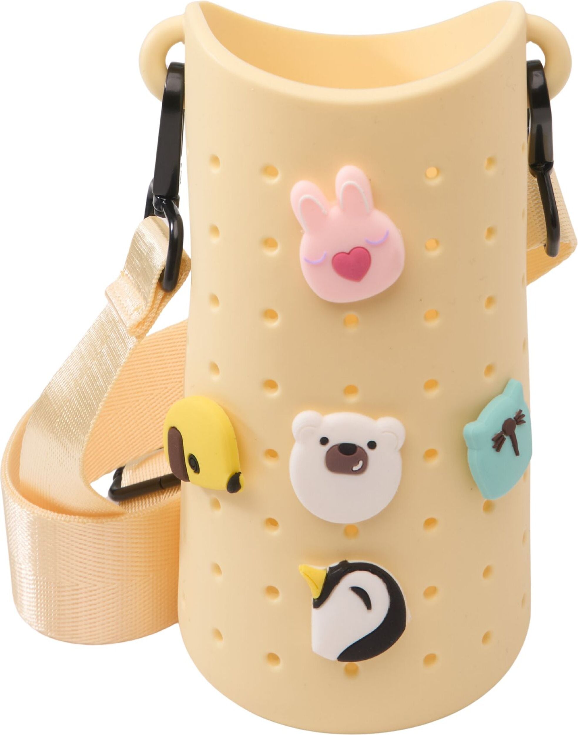 Etui na butelkę z paskiem Bestie Sling żółte